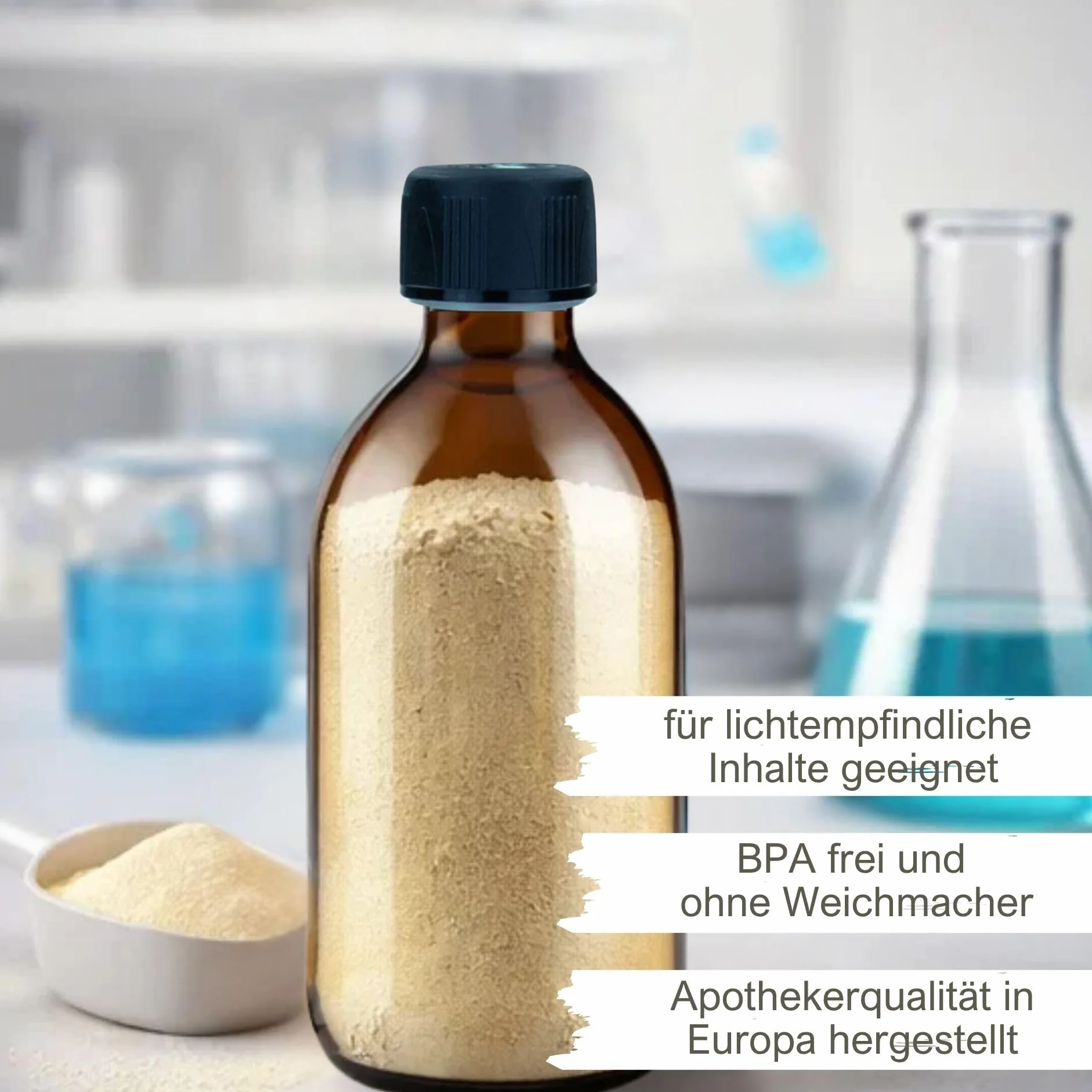 Mikken Brązowe Butelki Szklane 500 ml z Zakrętką
