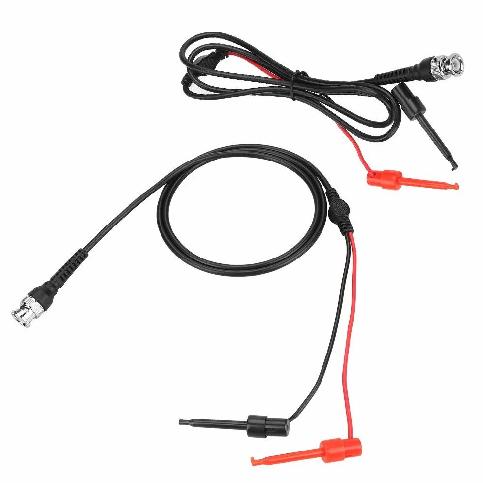 Kabel koncentryczny sondy oscyloskopowe przewód testowy BNC na podwójny hak tłokowy do testowania pracy z dwoma mini sondami zakończonymi dla mechanicznych