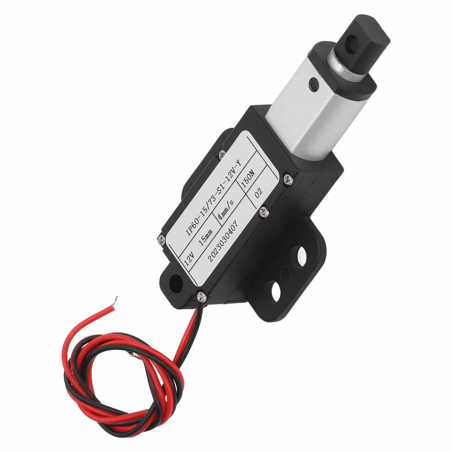 Mini Elektryczny Siłownik Liniowy 15mm Skok 12V Stop Aluminium do Maszyn Rolniczych