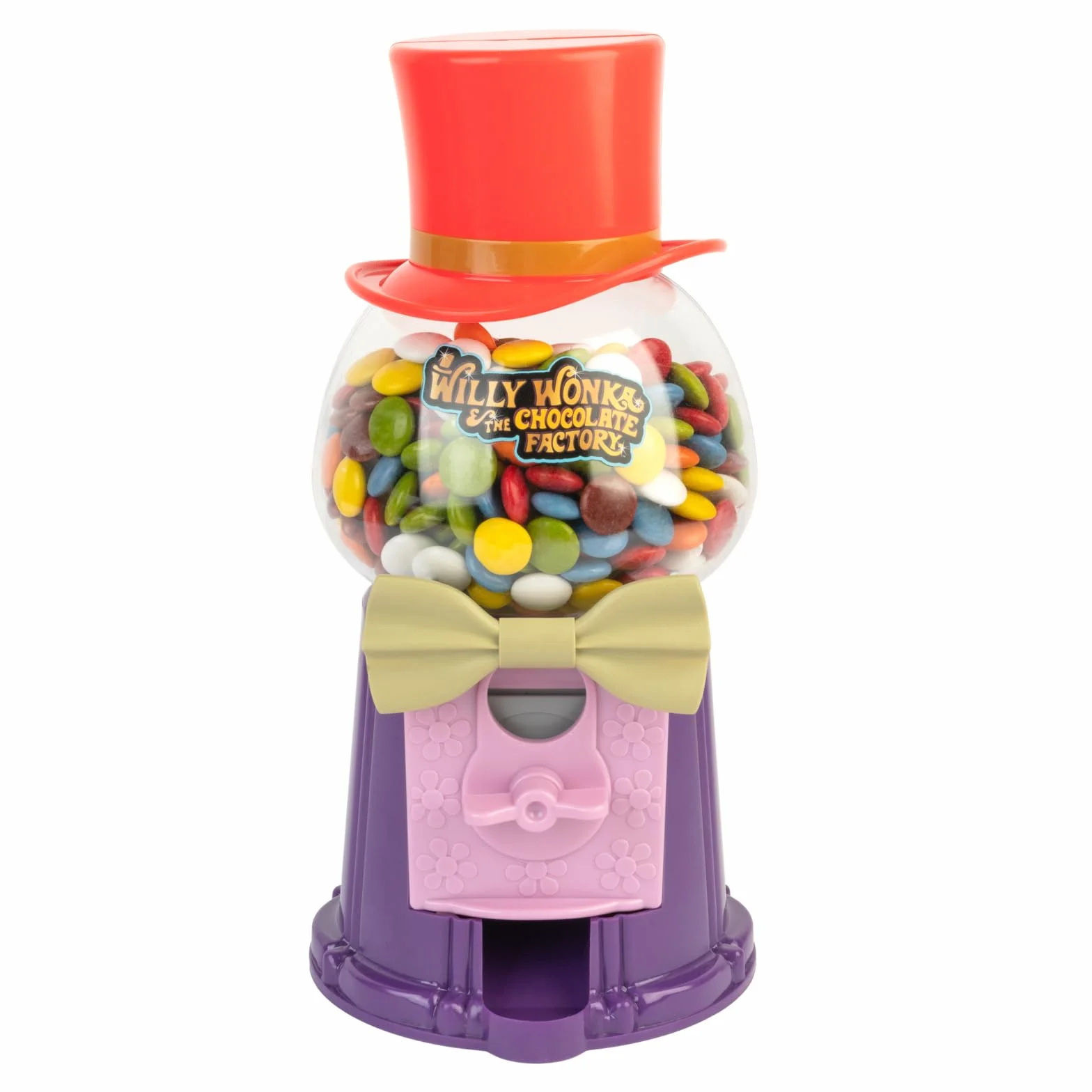 Grupo Erik Willy Wonka Gumball Machine | Willy Wonka & The Chocolate Factory automat | 25,4 x 12,6 x 12,6 cm | Wonka Złoty bilet, fioletowy