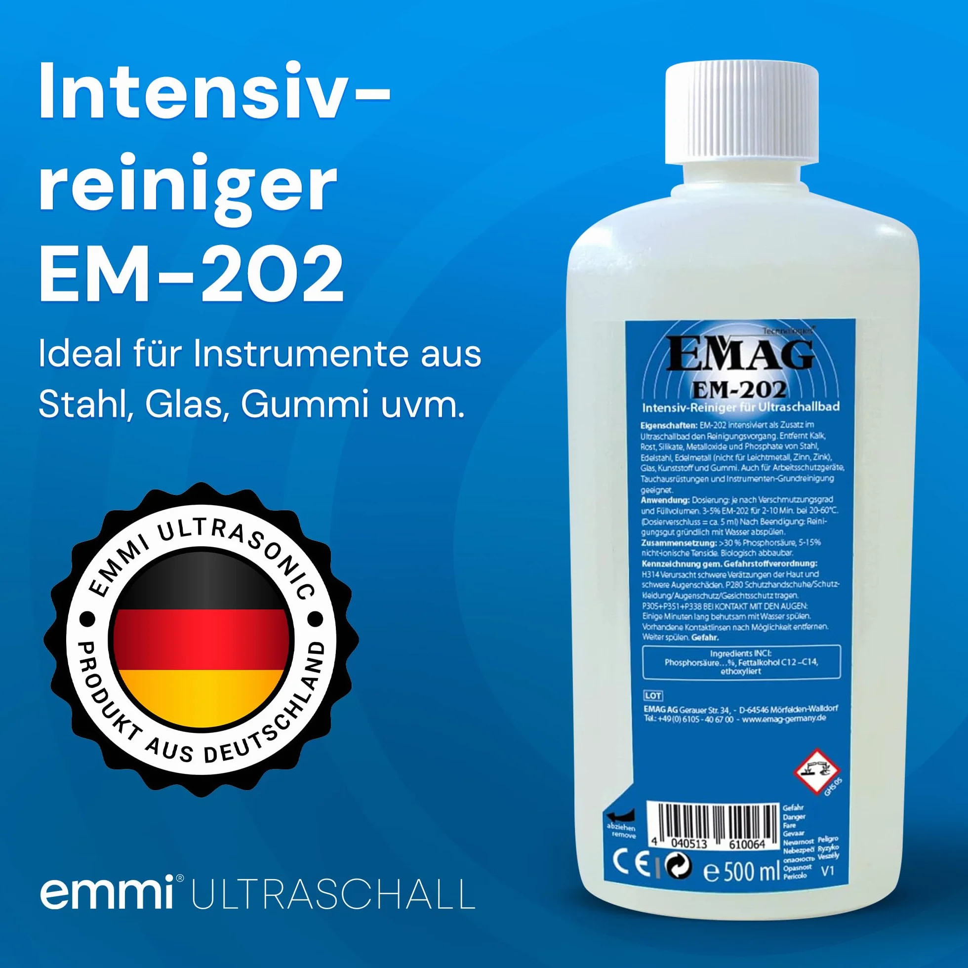 EMAG Intensywny Środek Czyszczący EM-202 500ml do stali, szkła, gumy
