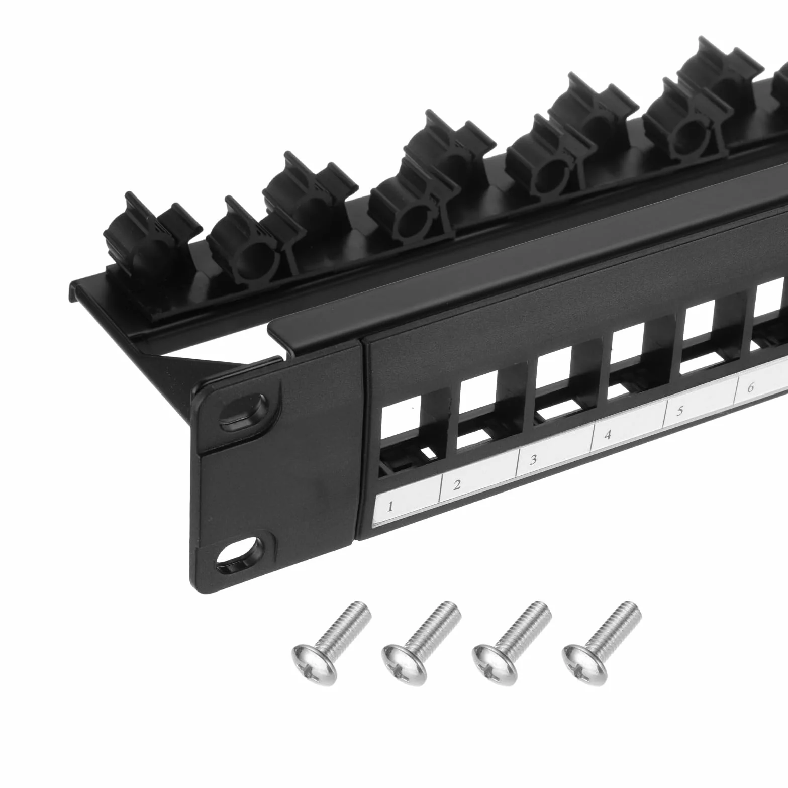 QUARKZMAN 1U Blank Key Stone Sieć 24-portowa patchPanel krosowy 19 cali Rack & montowany na ścianie Patch Bay z zarządzaniem kablami do serwerów sieci, usługi wielu terminali zarządzanie kablami