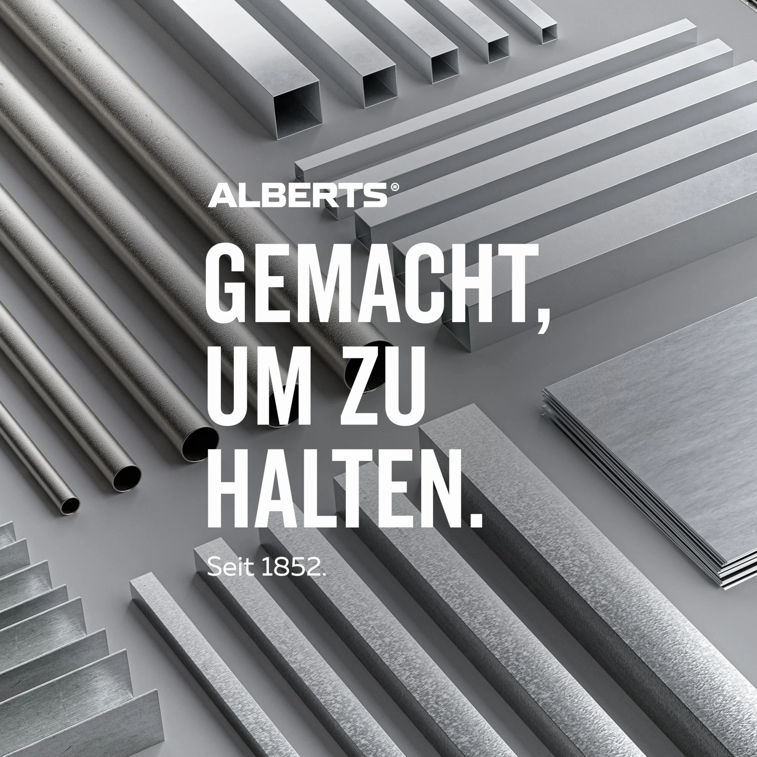 Alberts płaski drążek stal nierdzewna 1000 x 25 x 2 mm