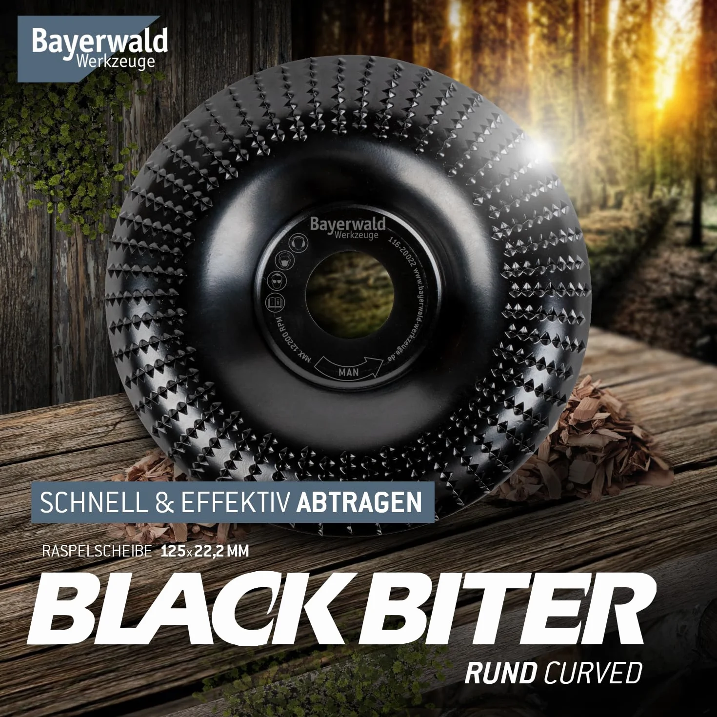 Bayerwald Black Biter tarcza ścierna Ø 125 mm x 22,2 mm do szlifierek kątowych