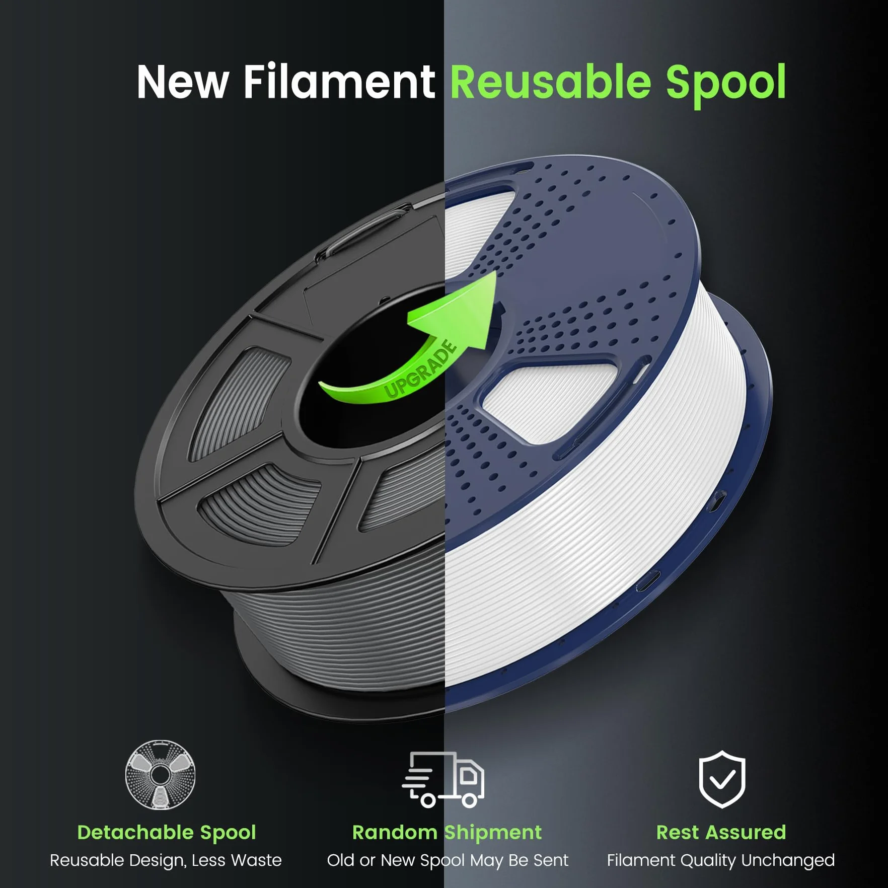 SUNLU ASA Filament 1,75 mm, Odporny na Promieniowanie UV/Deszcz/Ciepło Filament do Drukarek 3D, Wytrzymały Filament 3D, Szpula 1KG ASA Czarny