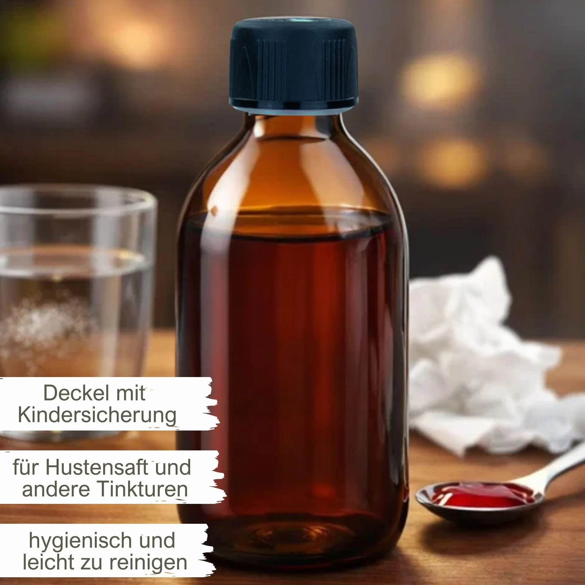 Mikken Brązowe Butelki Szklane 500 ml z Zakrętką