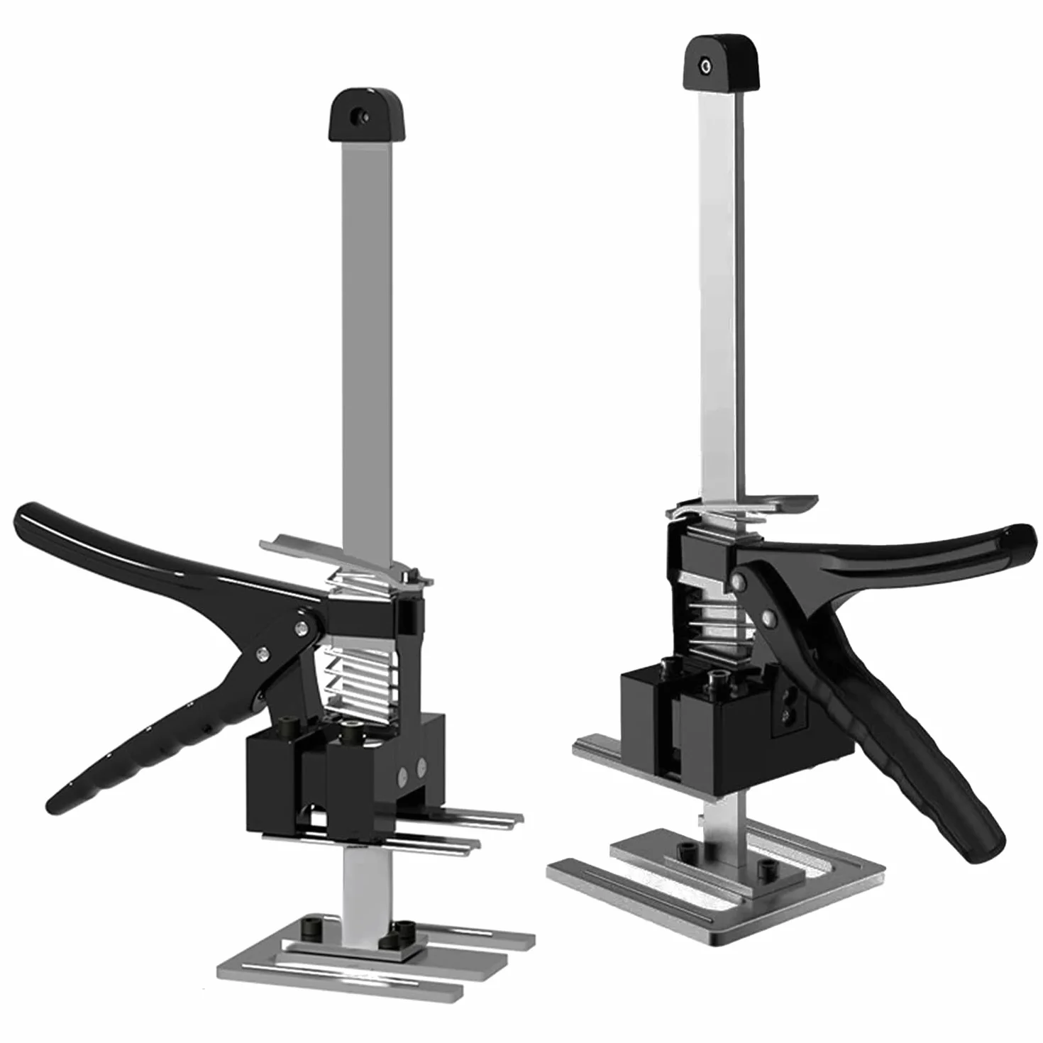 2 oszczędzające pracę podnośniki, 29 cm, z podziałką, do 240 kg, podnośnik do mebli, teleskopowy z regulacją wysokości, do płytek, płyt gipsowo-kartonowych, płytek ściennych