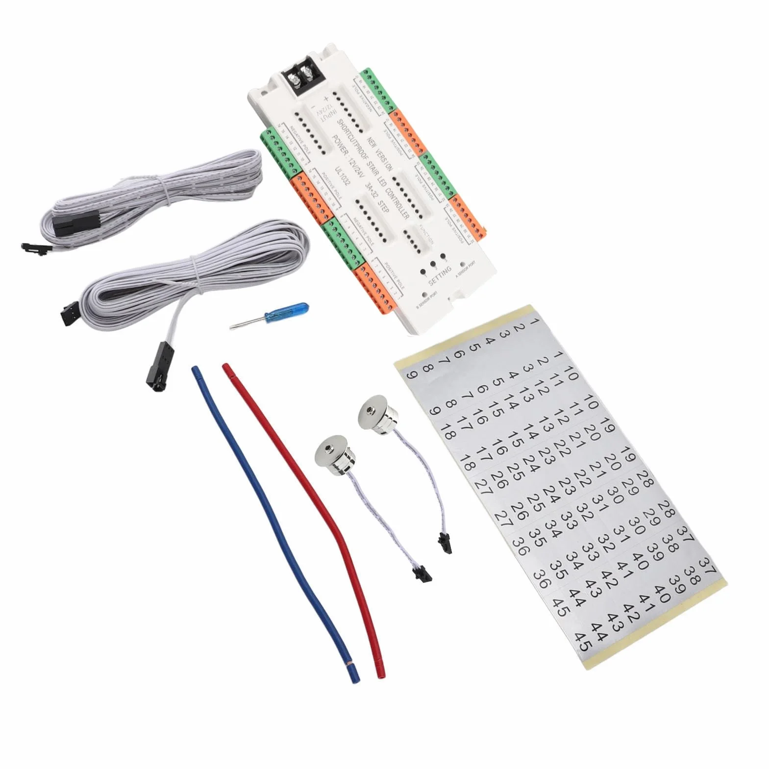 Keenso Czujnik Ruchu Schodowa Kontroler Safe DC12V 24V ABS