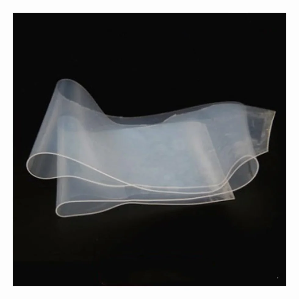 Silicone Film, 0.1mm/ 0.2mm/ 0.3mm/ 0.5mm/ 0.8mm Silicone Rubber Sheet 500mm Width 500mm Length Transparent Silicone Film (Color : Transparent, Size : 500X500x0.4mm)