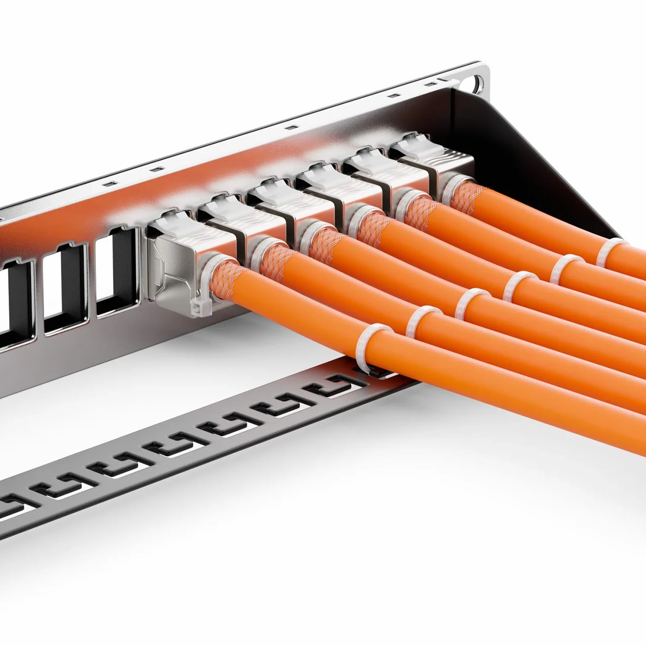 deleyCON 24 Port Patchpanel Pole Modularne do Modułów Keystone 1 HE 19" Zoll Montaż w Szafie Kompatybilne CAT5 CAT6 CAT7 CAT8 LAN Sieć Kabel Instalacyjny Czarny