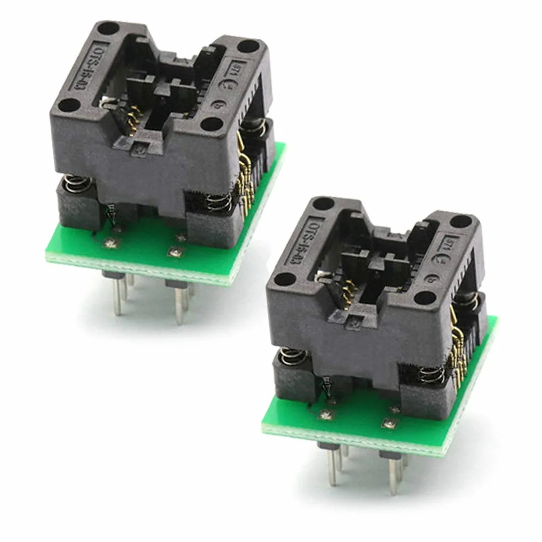 Hailege 2 szt. SOIC8 SOP8 do DIP8 EZ Programmer Adapter Socket Converter z 150 mil szeregowy programista siedziska Adapter Socket