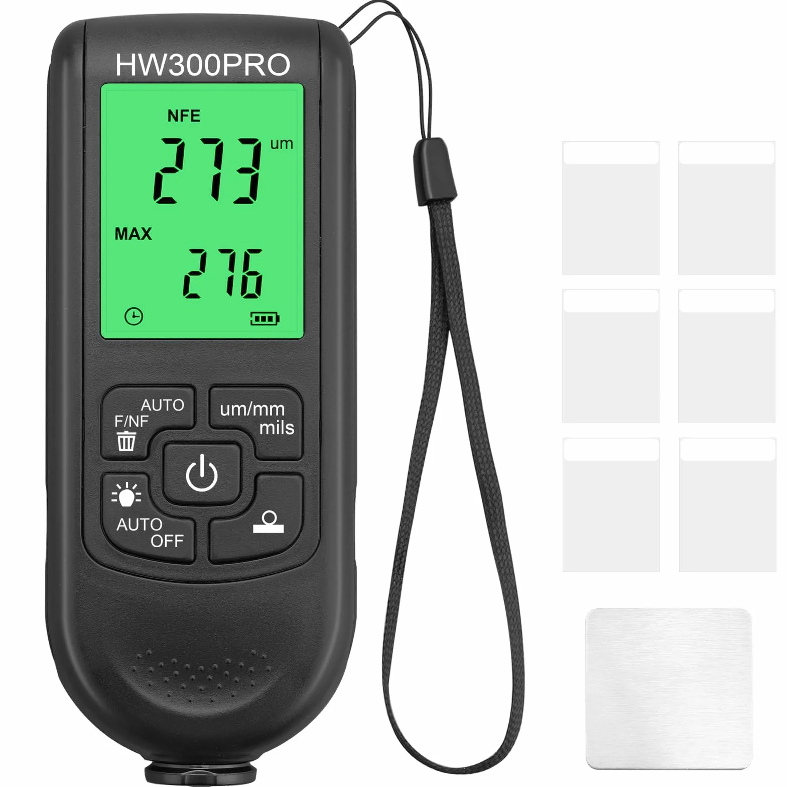 miernik grubości powłoki miernik grubości powłoki lakierniczej miernik farby automatyczny zakres pomiarowy 0 do 2000um z wyświetlaczem LCD Fe i NF