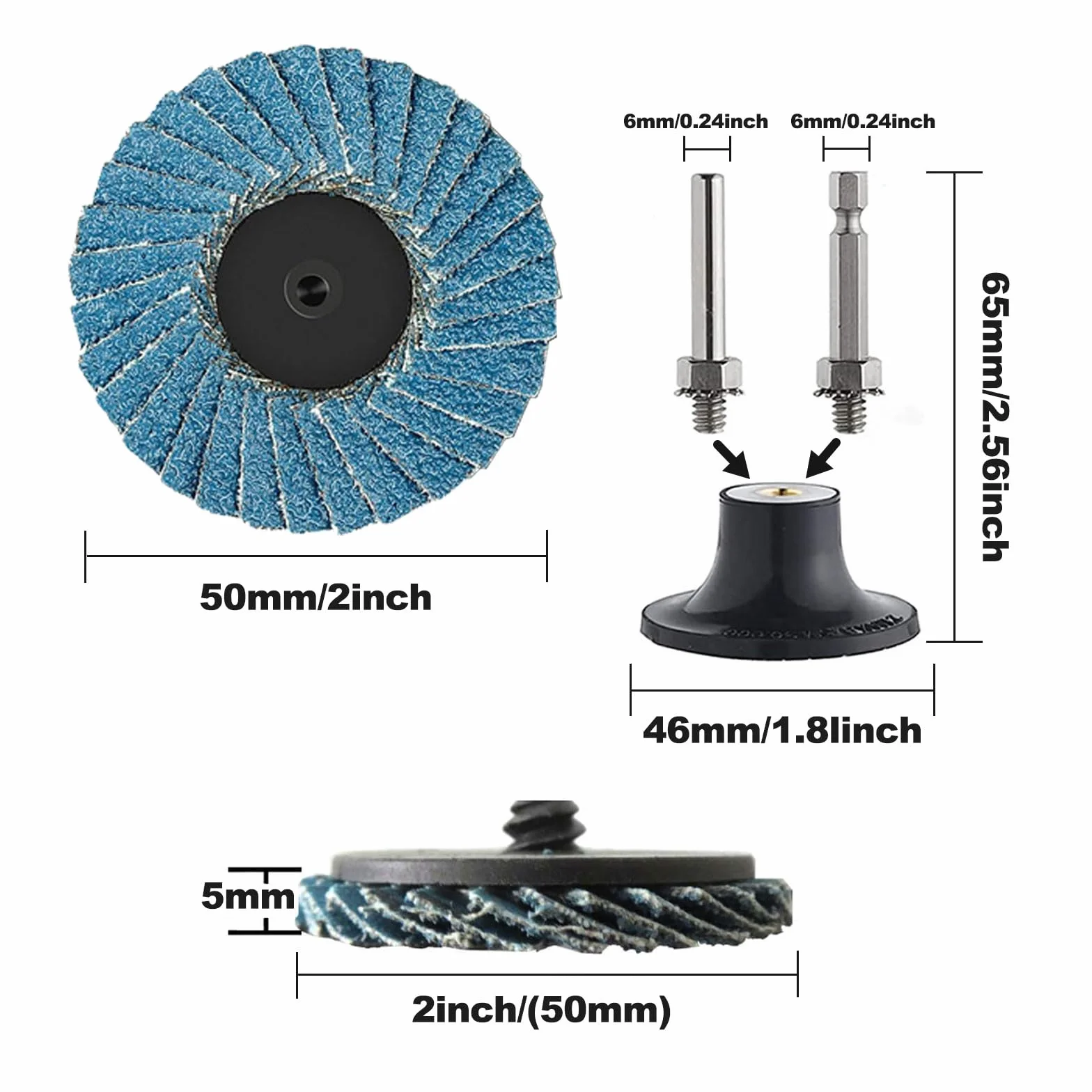 Zestaw 27 tarcz wachlarzowych, z 24 tarczami wachlarzowymi 50 mm, 1 tacą i 2 metalowymi prętami, tarcze szlifierskie do szlifierek kątowych, szlifierki wachlarzowe o ziarnistości 40/60/80/120,