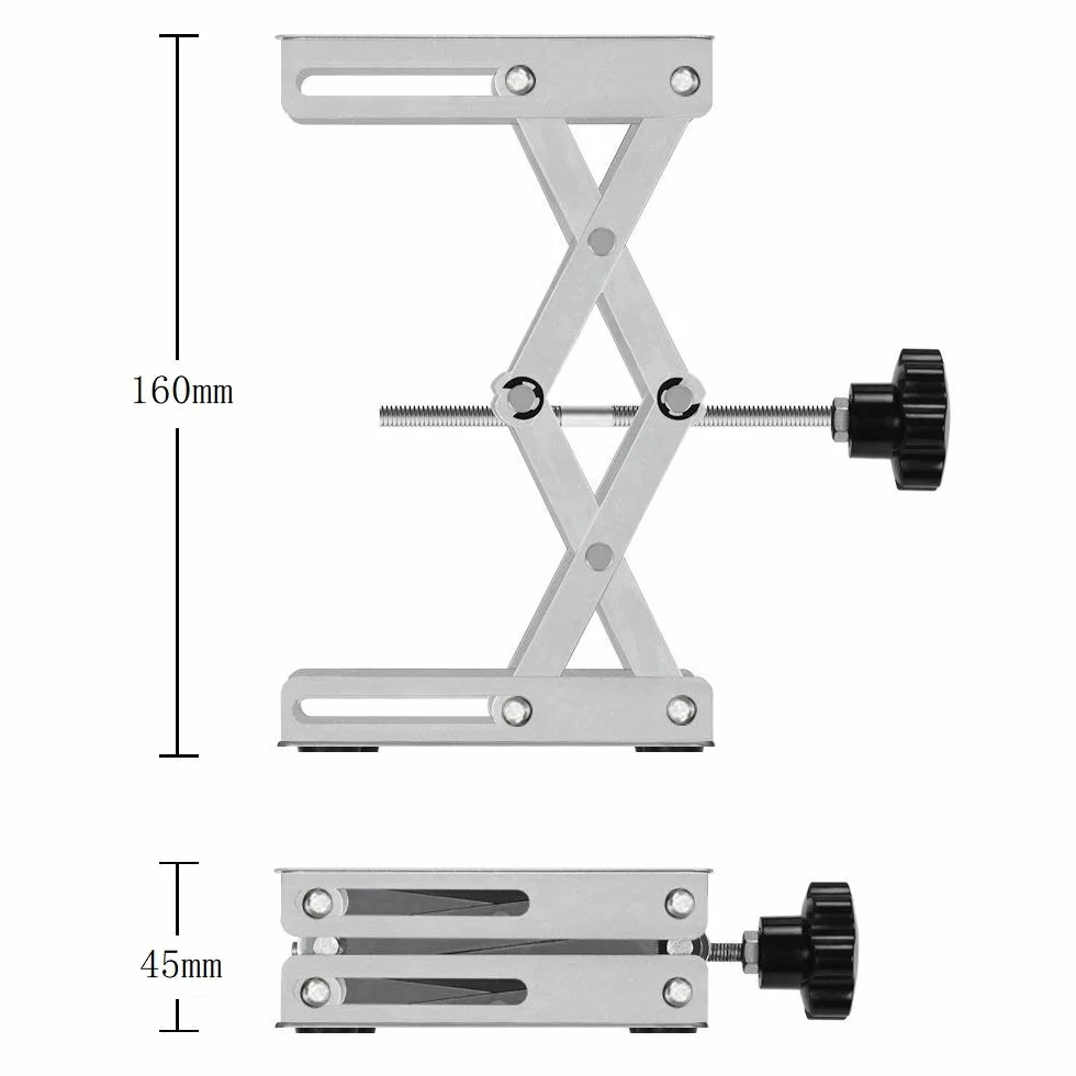 Stół laboratoryjny ze stali nierdzewnej 100 x 100 mm stojak nożycowy Lab Jack