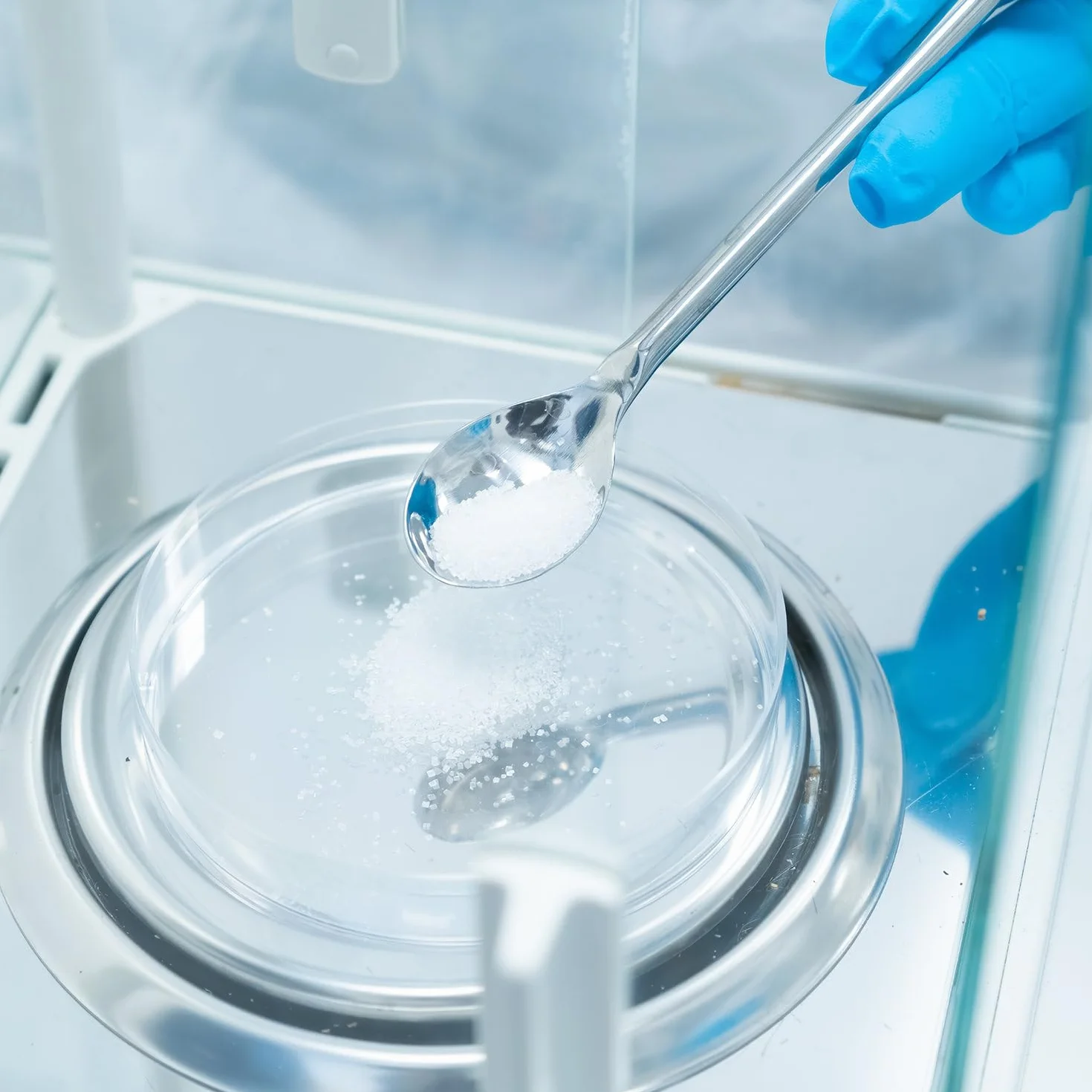 Labasics Zestaw 4 łyżek laboratoryjnych i łopatek laboratoryjnych ze stali nierdzewnej z podwójnym końcem do laboratorium, łopatek do pobierania próbek, łyżek do mikroskopolii, zestaw ważący