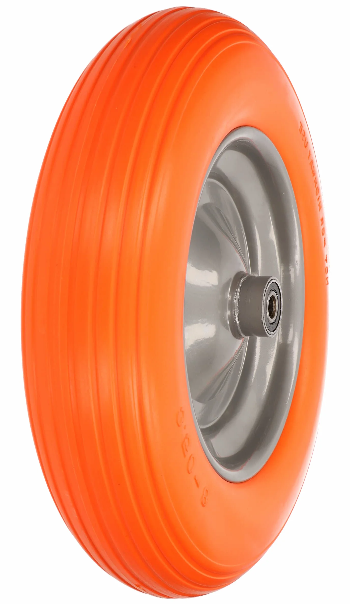 KOTARBAU® Koło do taczki 3.25-8 wzmocniona opona PU Ø 360mm 170 kg kompletne koło z osią