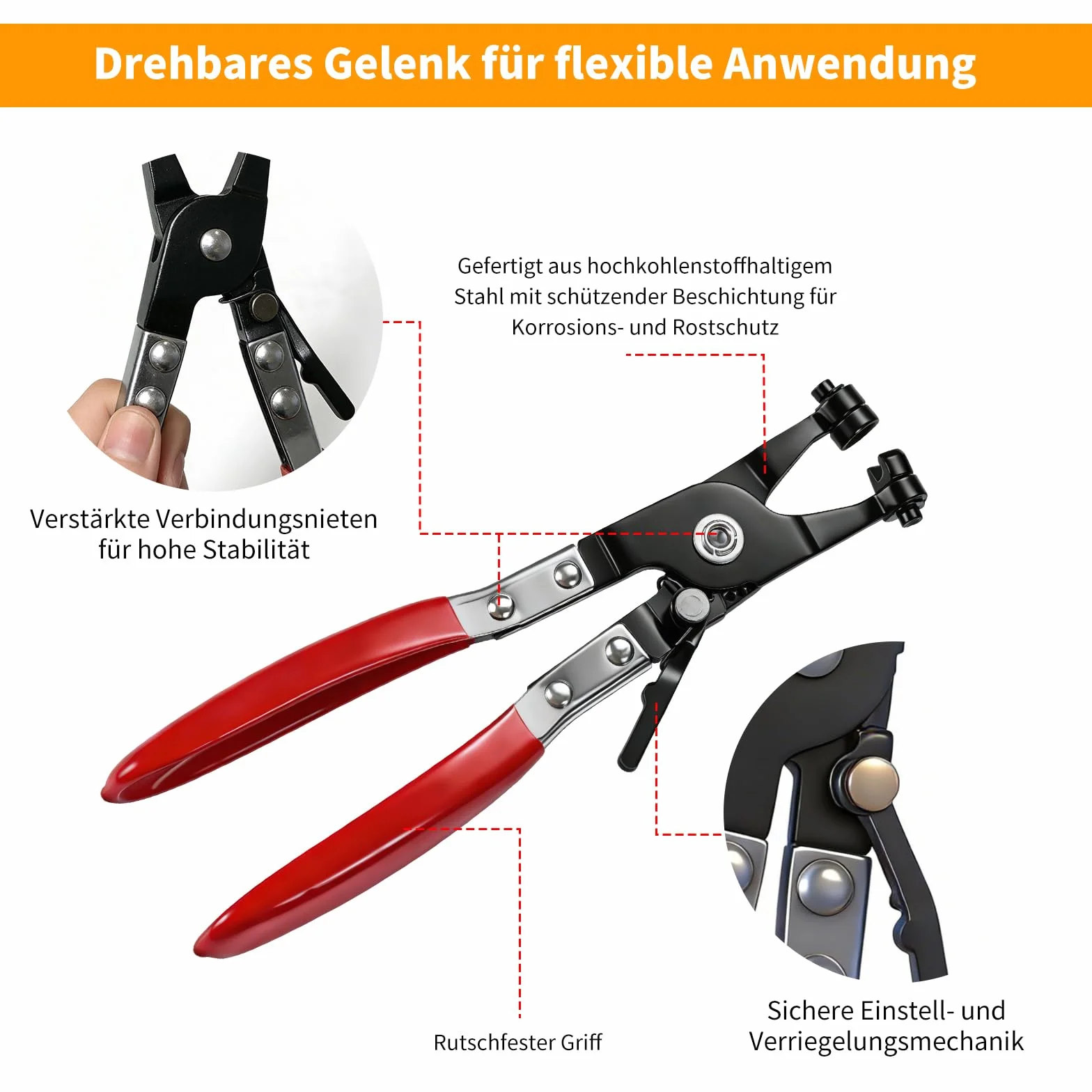 Zestaw 130 opasek zaciskowych do węża 6-25 mm, 16 rozmiarów z zaciskiem do węża, przewodem paliwowym, zaciskiem ze stali nierdzewnej, typ taśmy sprężynowej do samochodu, ogrodu, gospodarstwa domowego