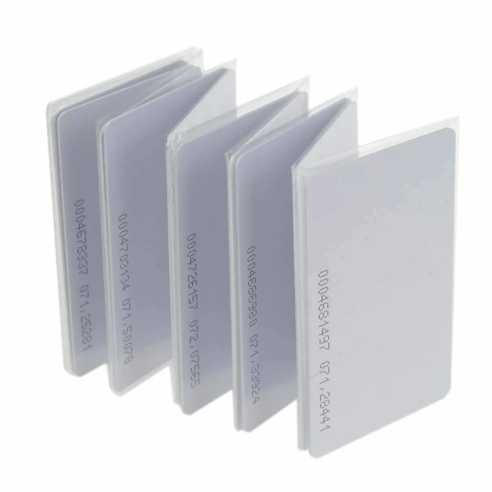 Karty RFID białe zbliżeniowe 125 kHz TK4100 EM4100 EM4200 Karta kontroli dostępu PVC (10 sztuk)