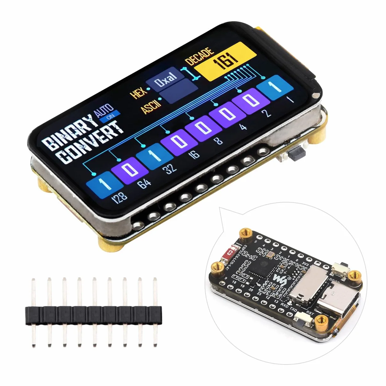 Waveshare ESP32-C6 1.47inch Microcontroller Wi-Fi 6 Development Board 160MHz Single-Core Processor 172x320 LCD Screen 262K Color with RGB BLE5 4MB Flash for LVGL GUI Development, etc