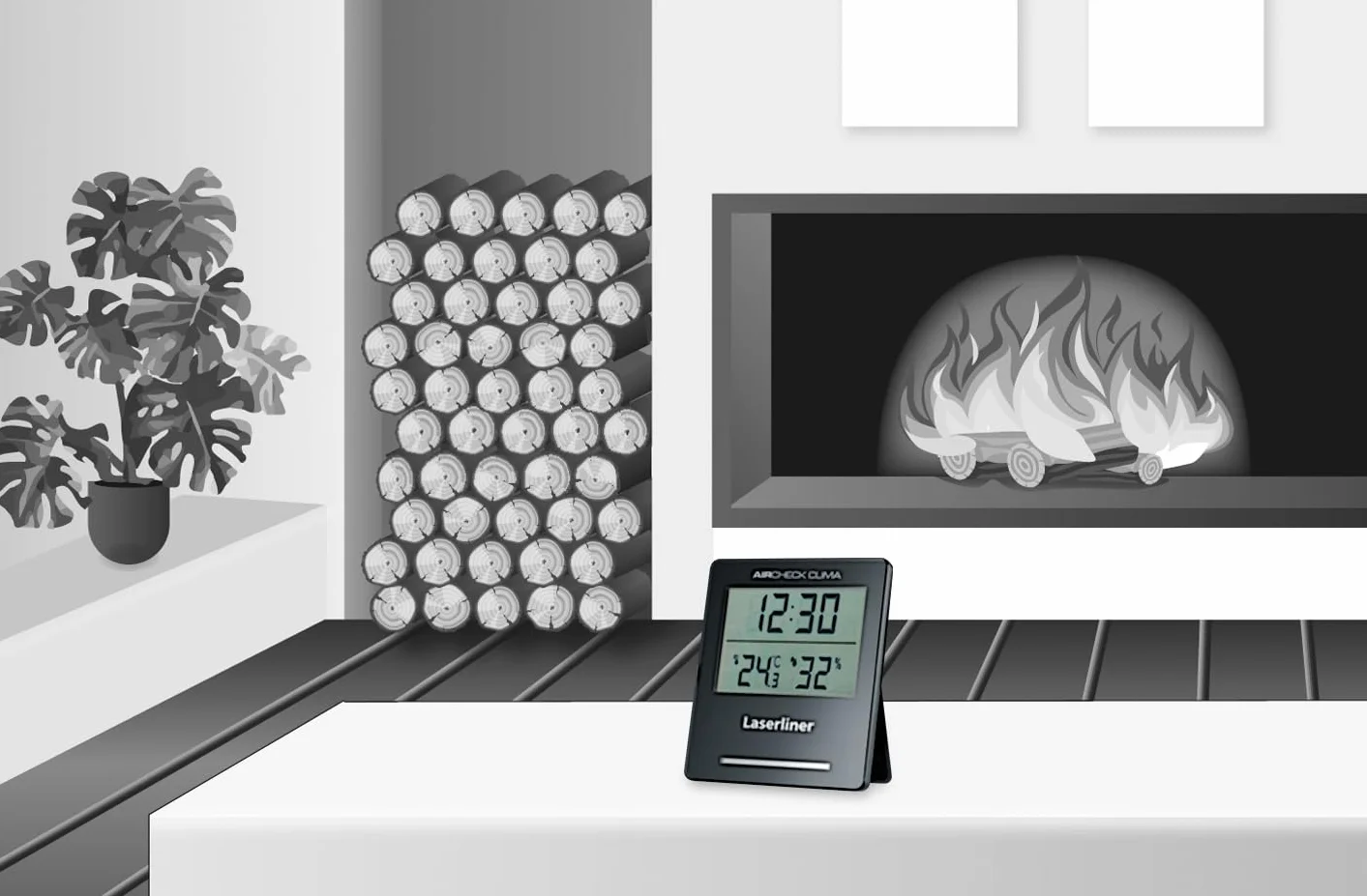Umarex Laserline AirCheck Clima (precyzyjnie ustala temperaturę otoczenia i względną wilgotność powietrza, zapisuje minimalne i maksymalne wartości klimatyczne) 082.431A
