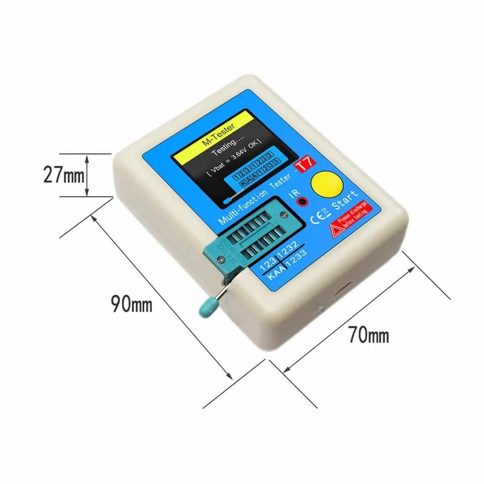 DollaTek Wielofunkcyjny Tester Tranzystorowy TFT LCR ESR NPN PNP MOSFET IR