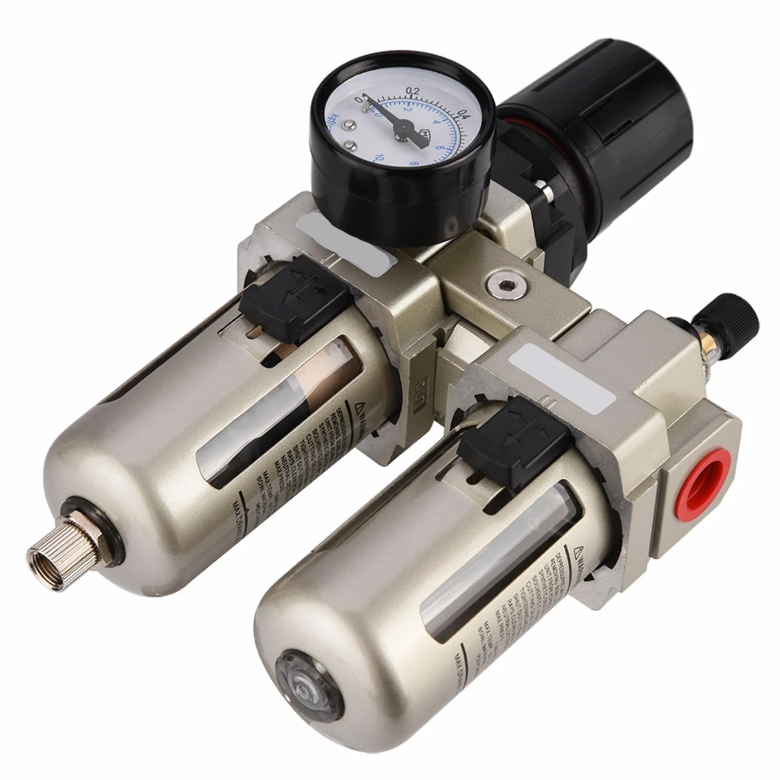 Jednostka konserwacyjna sprężone powietrze, separator oleju Haofy 3/8 '' Oddzielacz wody, regulator sprężonego powietrza do sprężarki sprężonego powietrza, reduktor ciśnienia do regulatora ciśnienia sprężarki, akcesoria do sprężarek powietrza 0,05-0,85 MP