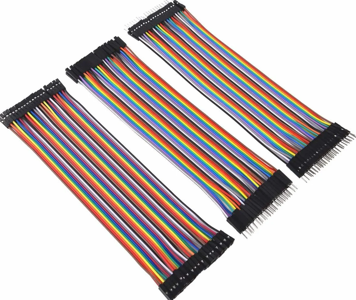 GTIWUNG 240 szt. 20 cm 24 AWG wielokolorowe 40 pinów męskie do żeńskiej zestaw kabli wstążkowych do Arduino