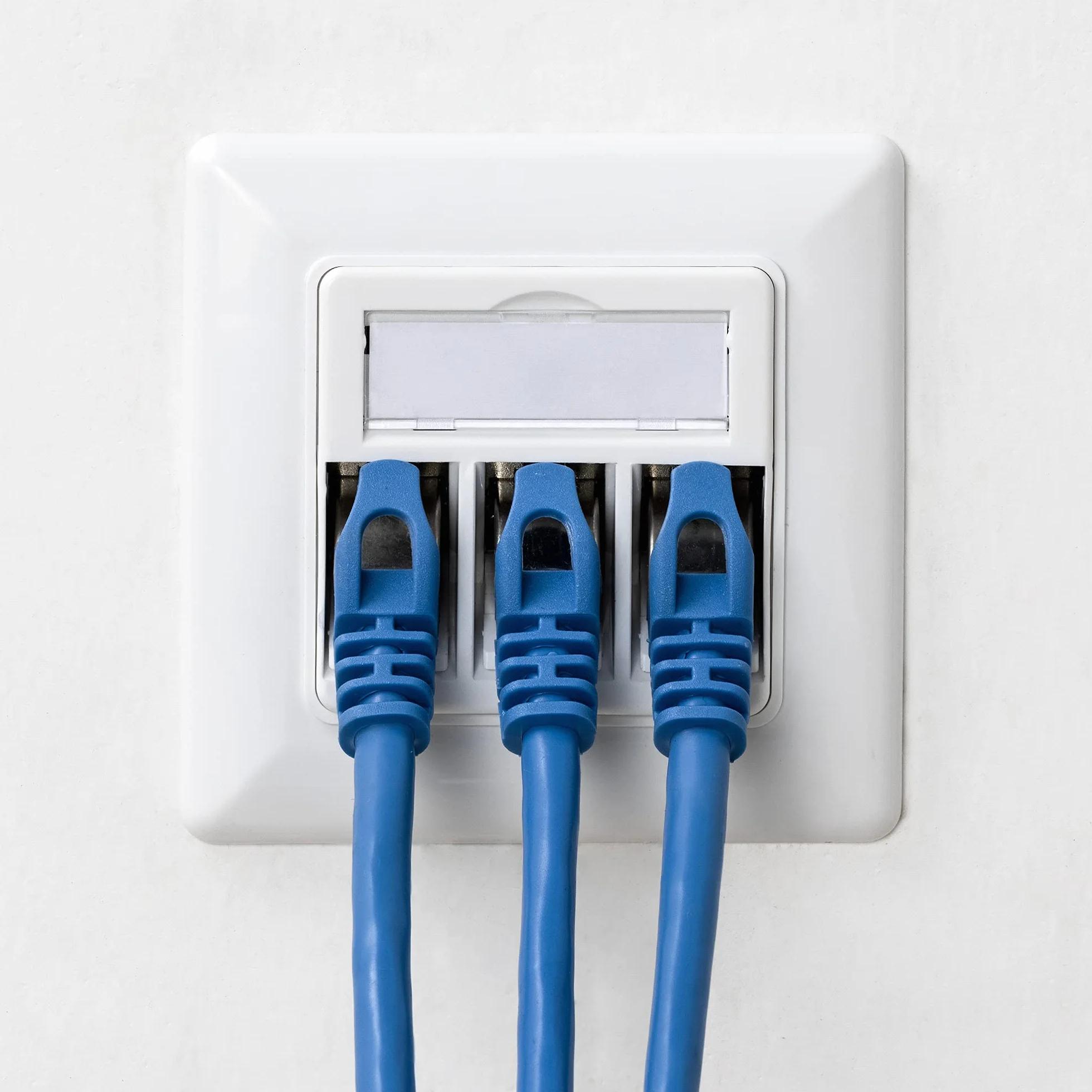 kwmobile 3x Moduł Keystone Cat 6A - Zestaw 3x Złącze Modułu Lutowego 1x Gniazdko Ścienne - Złącze Kabel RJ45 z ekranowanym złączem - Zatrzaskowe