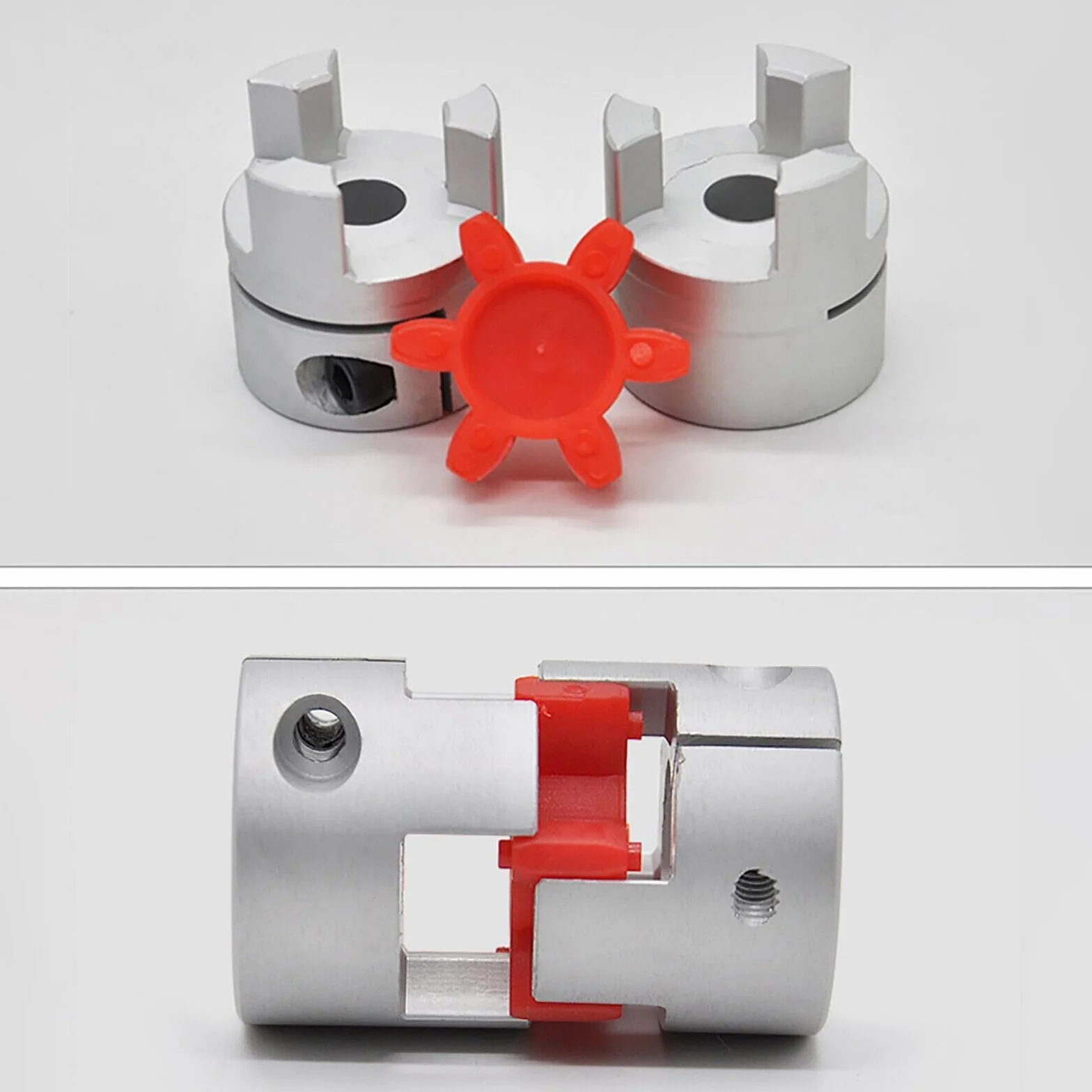 Sprzęgło Wału, Elastyczne, łączniki 2 do 1 10mm X 14mm Pająk Łącznik Wału śliwy OD30mm X L40mm Wał Sprzęgła śliwki, Złącze Silnika śliwki ze Stopu Aluminium Pająk Szczękowy CNC (10mm 14mm)