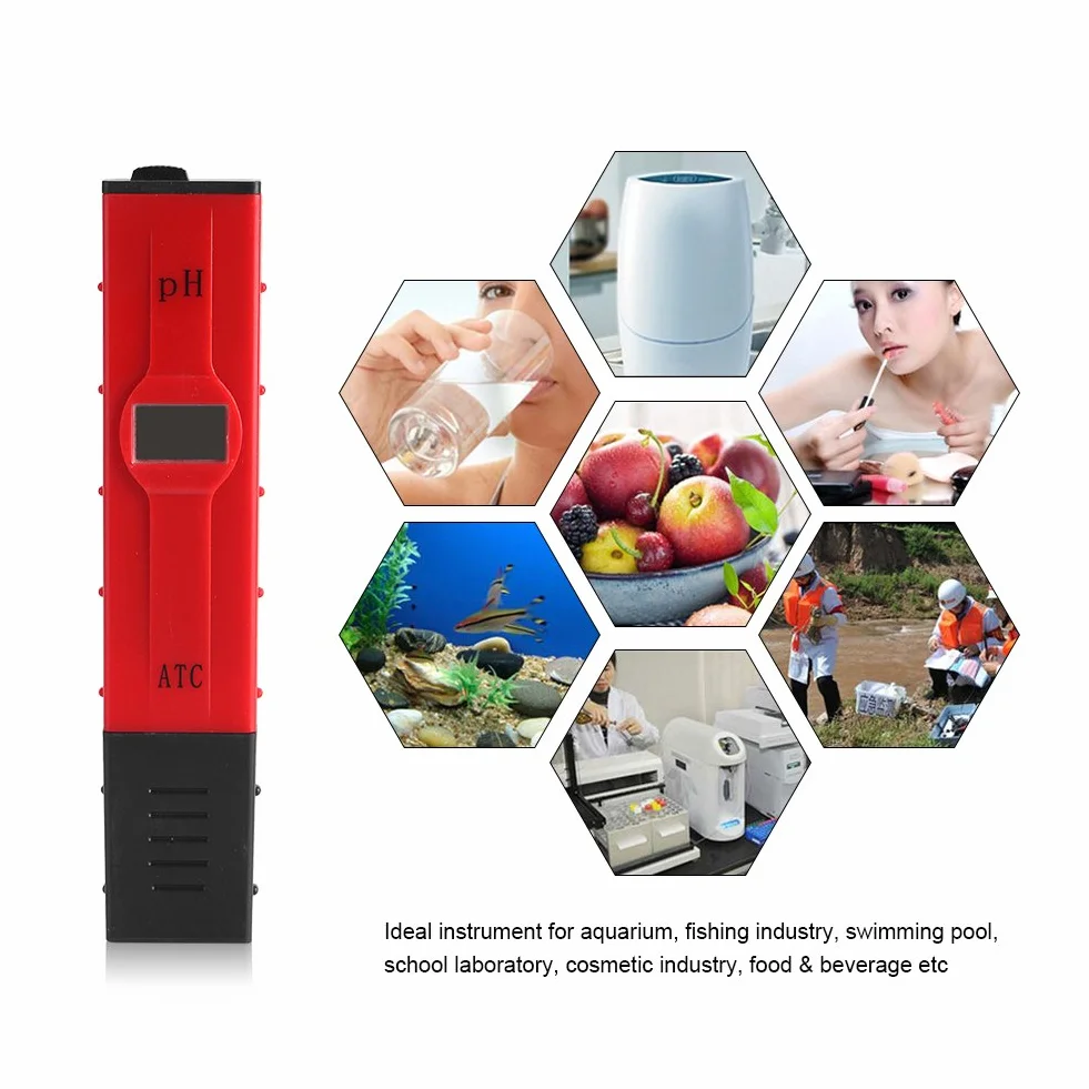 Miernik PH Tester jakości wody z wyświetlaczem LCD - Haofy Cyfrowy miernik wartości PH ATC Tester jakości wody ± 0,01pH Cyfrowy miernik TDS o wysokiej dokładności do wody pitnej Basen