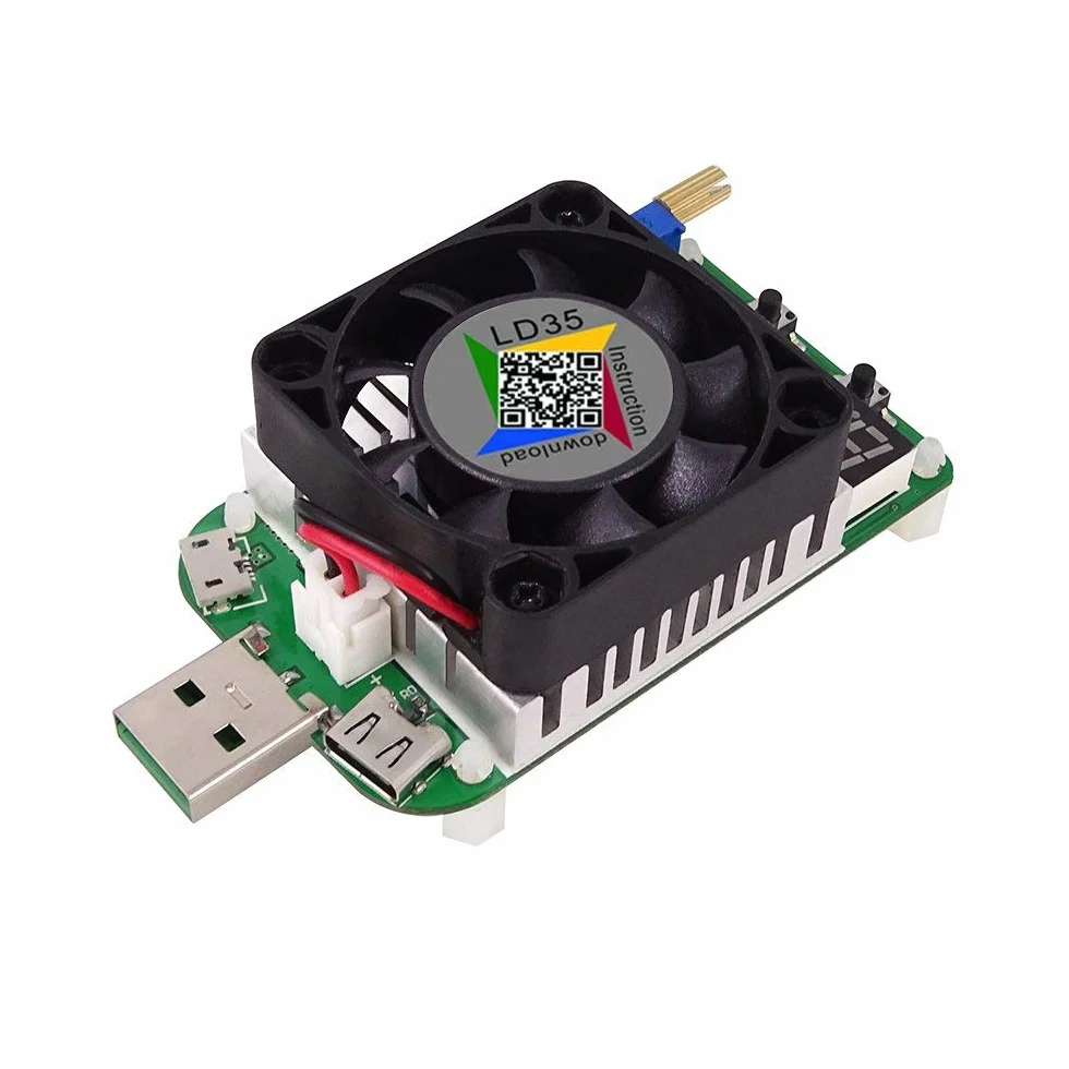 DollaTek Tester ładowania USB Elektroniczny 35 W LD35 z regulowaną temperaturą