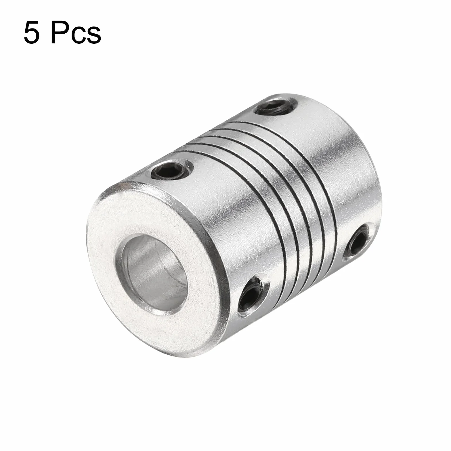 QUARKZMAN 5 sztuk złączka wału ze stopu aluminium, 8 mm do 10 mm, elastyczne sprzęgło złącze silnika, złącze silnika krokowego, sprzęgło do maszyny CNC i drukarki 3D (L25 x D19)