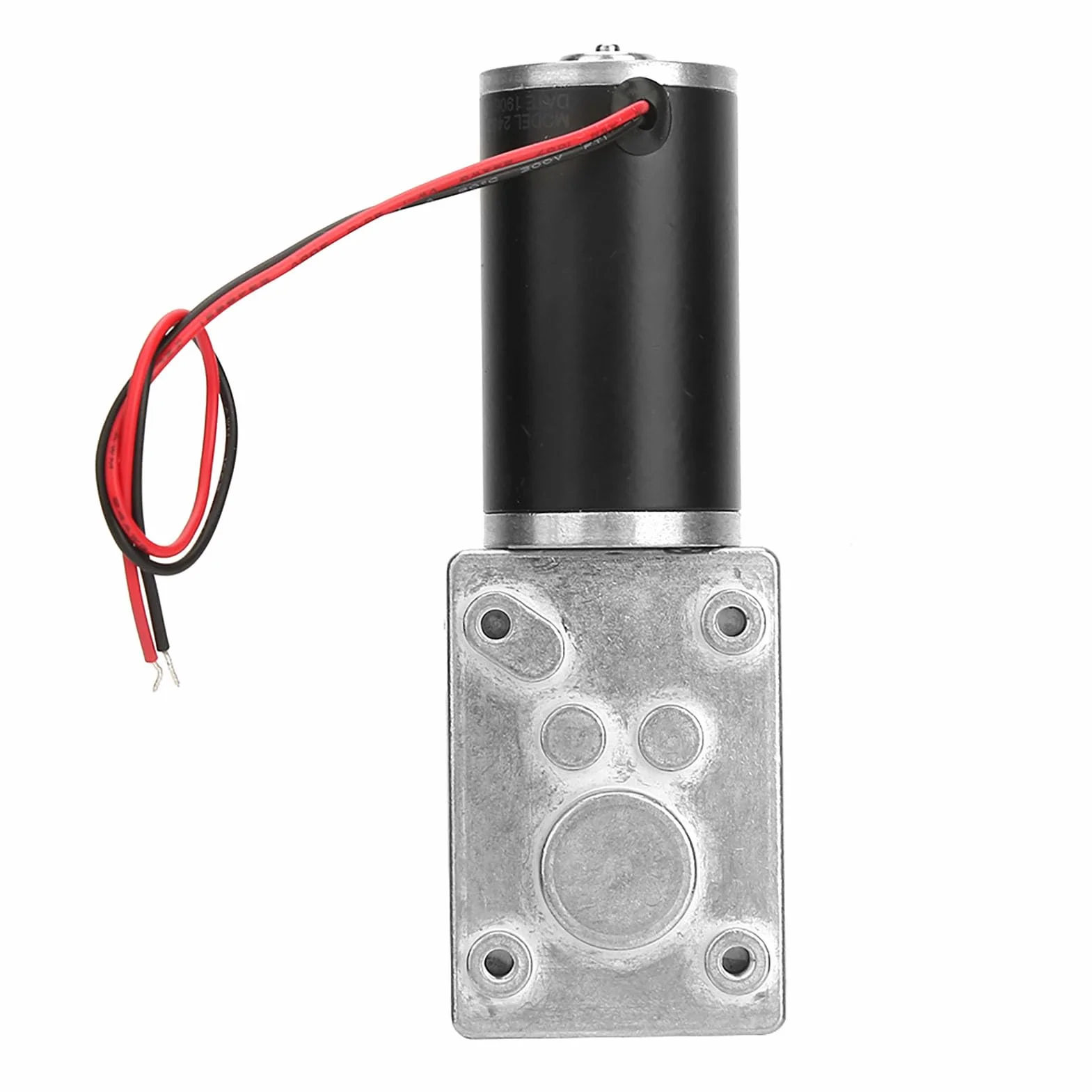 Silnik elektryczny 12V 50 RPM z przekładnią ślimakową, wał dwustronny 8mm