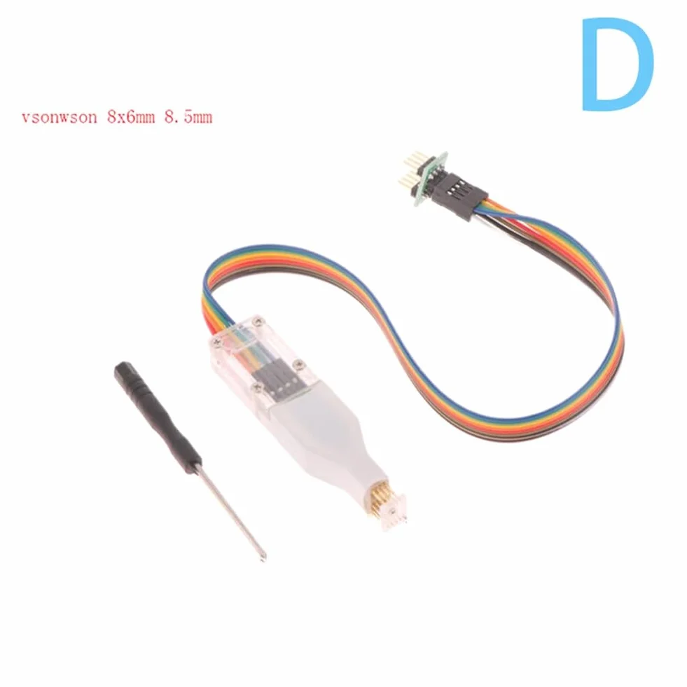 Booso Wson Chip Download Burn Write Probe Spring Needle Flash Eeprom Chip Burner Cable Vsonwson 8x6mm 8.5mm