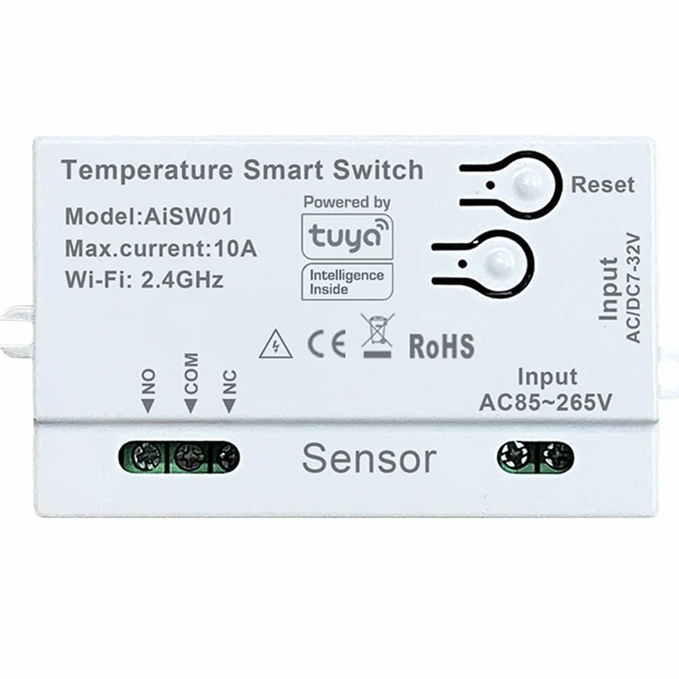 Włączony czujnik temperatury Tuya do WiFi 2,4G, z sondą 2M do precyzyjnego wykrywania temperatury