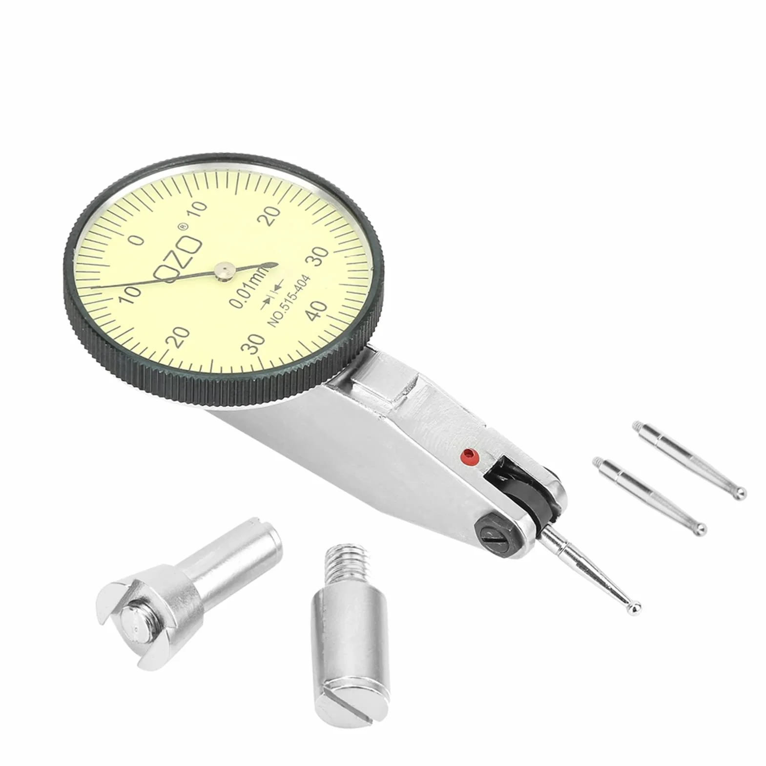 0-40-0 0,01 mm Präzision Wolfram Stahl Messuhr Metrische Schwalbenschwanzschienen Messuhr Messuhr Messuhr Mit 2 Sonden(Wolframstahl)