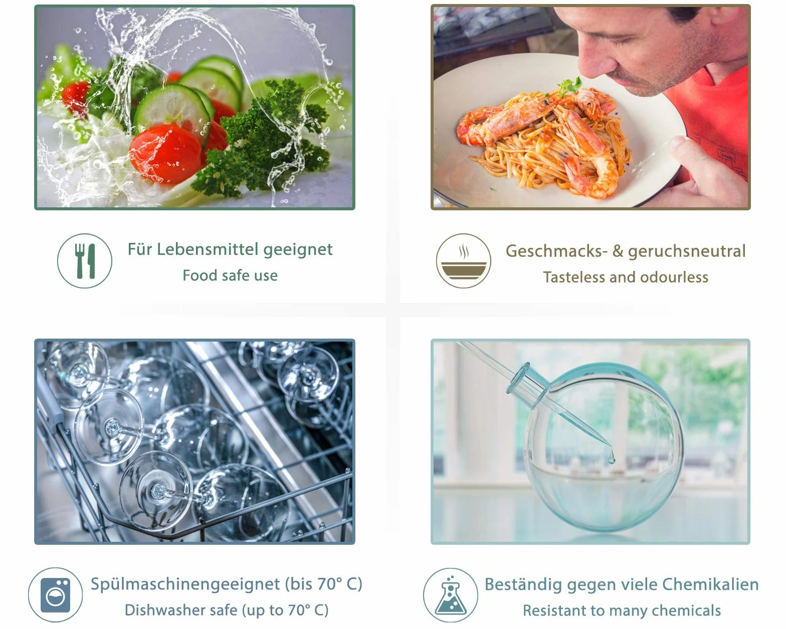 10 x 100 ml butelki z tworzywa sztucznego HDPE, butelki plastikowe, przeznaczone do kontaktu z żywnością, np. do samolotu, podróży, na kemping, kolorowe pokrywki