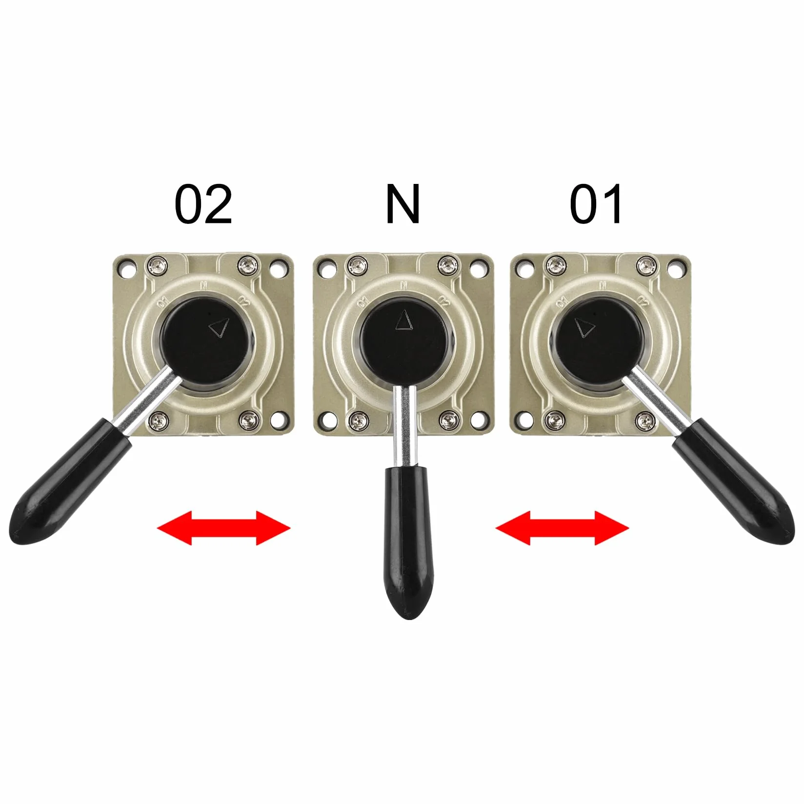 Heschen Zawór ręczny dźwigni obrotowej HV-04 PT1/5.1 cm 3-pozycyjny 4-drożny