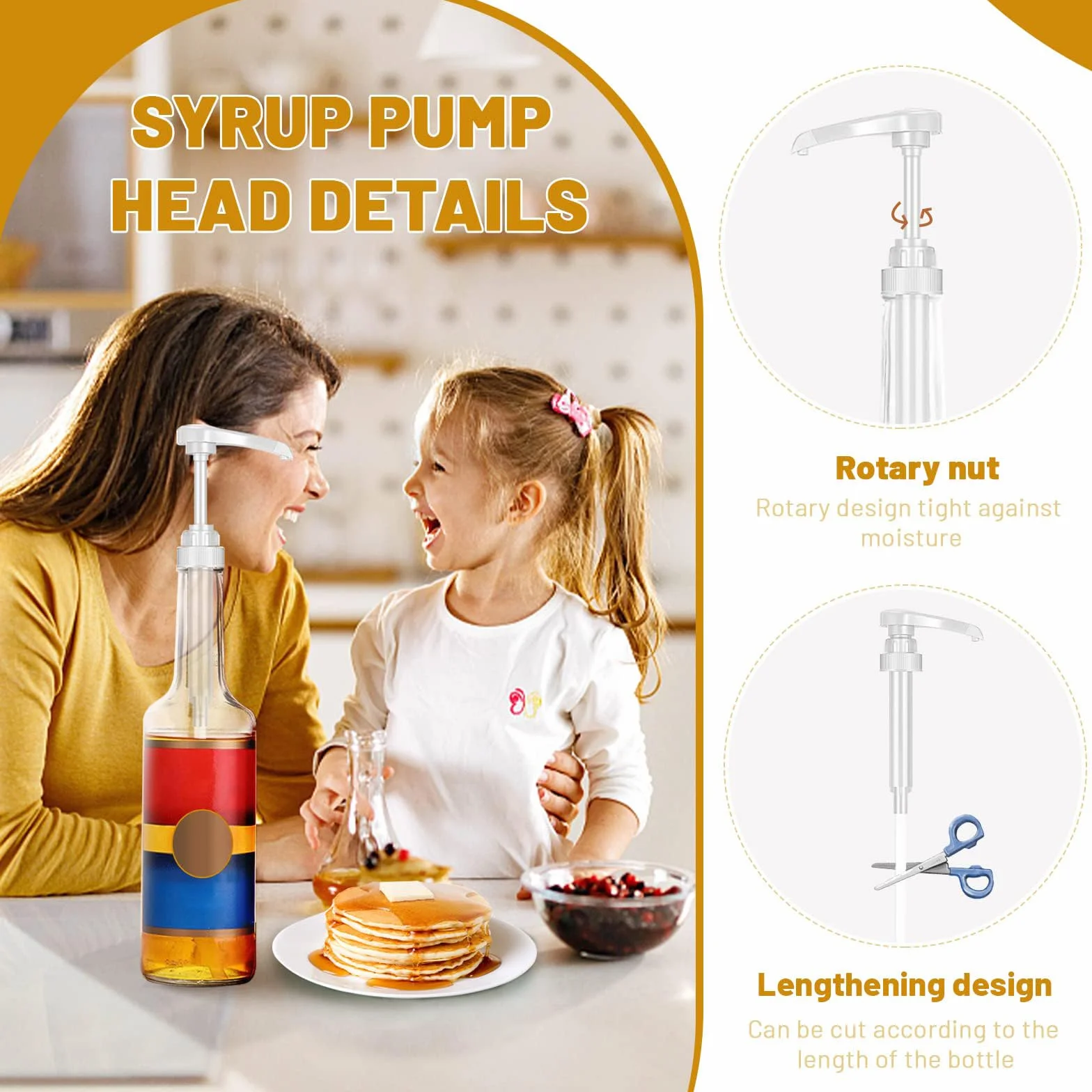 Dozownik syropu z długimi wężami 500 ml/1000 ml