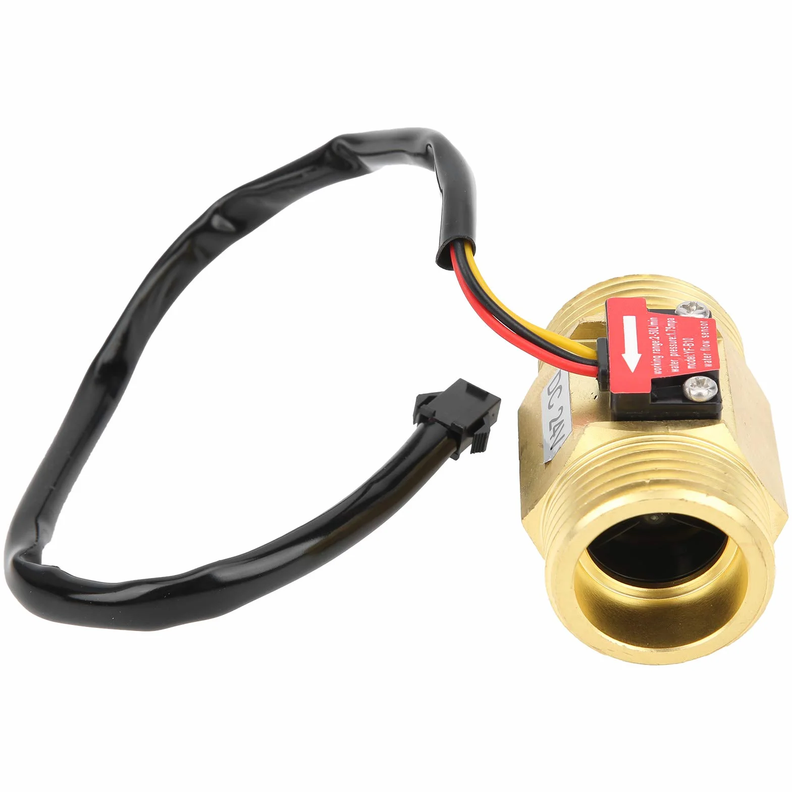 Yf-B10 Przełącznik Przepływomierza Halla G1 Czujnik Przepływu Wody Licznik Turbiny DC24V 2-50L/Min Drut Miedziany Czujnik Przepływu Wody Przepływomierz Turbinowy