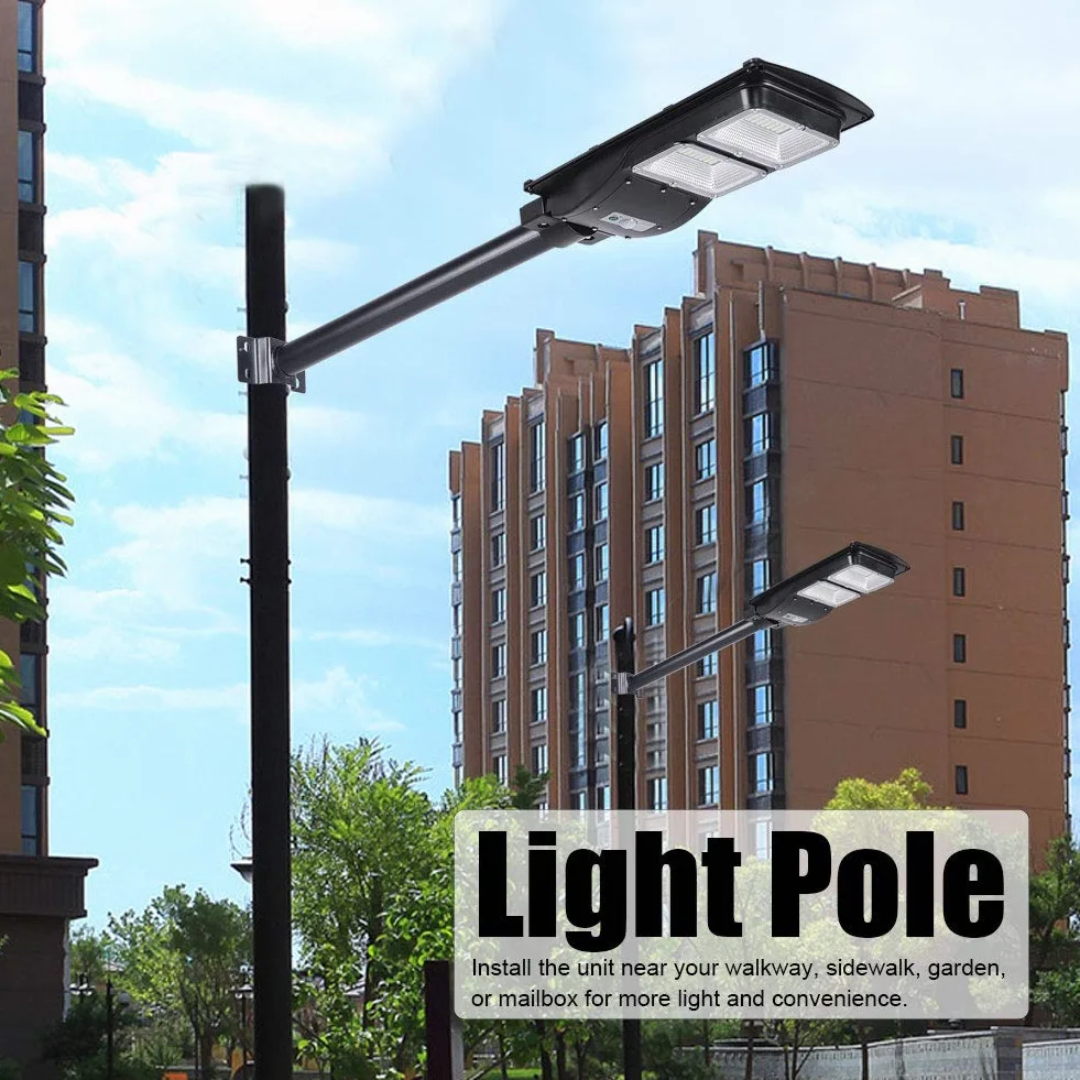 Uchwyt na Słupek Lampy Ulicznej 50 cm Żeliwo Wysięgnik do Oświetlenia Solarnego dla Parkingu, Oświetlenia Powodziowego, Ulcznych Latarni