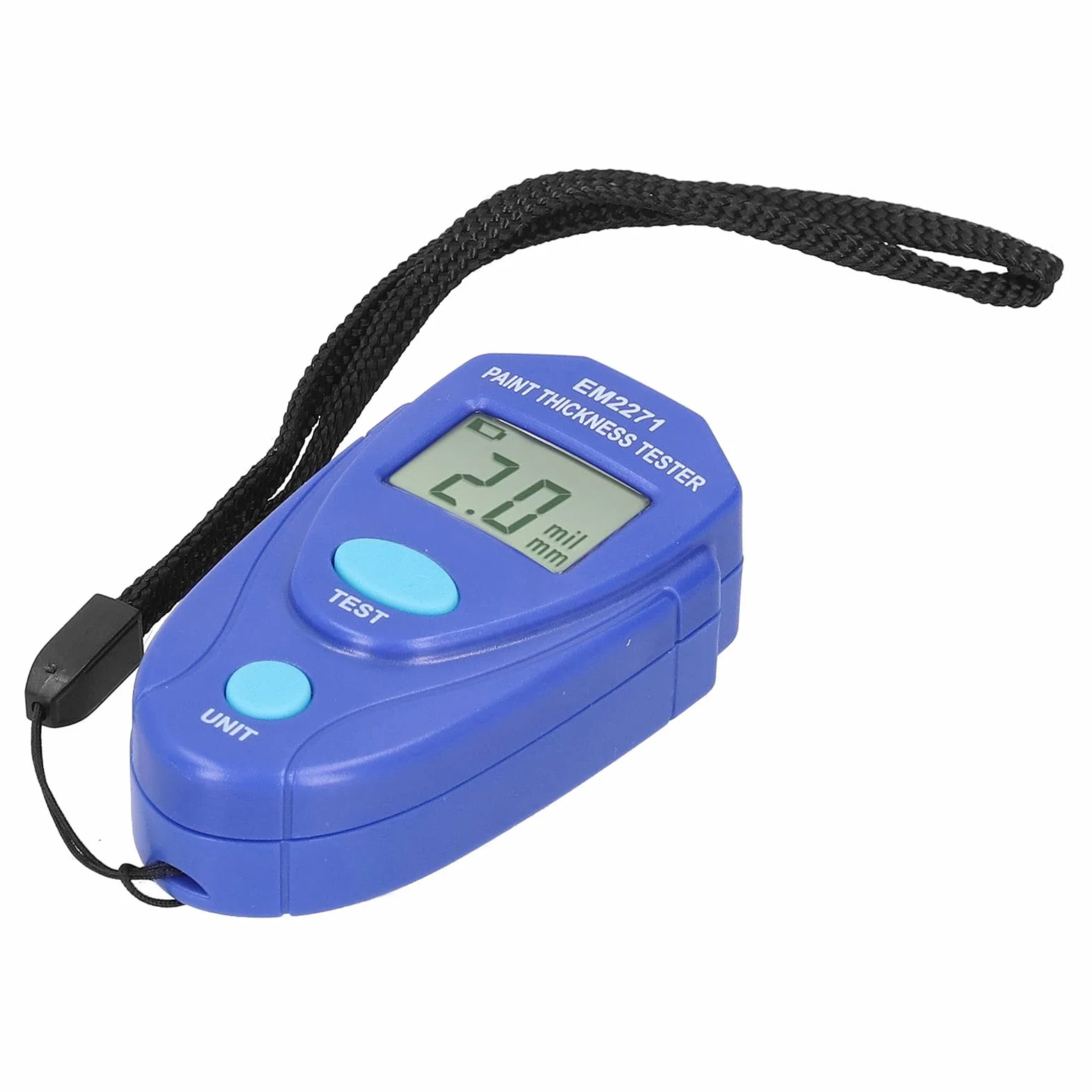 Miernik Lakieru Samochodowego, Miernik Grubości Lakieru Samochodowego 0.0mm do 2.0mm/0mil do 80mil Tester Powłoki LCD Cyfrowe Urządzenie Pomiarowe