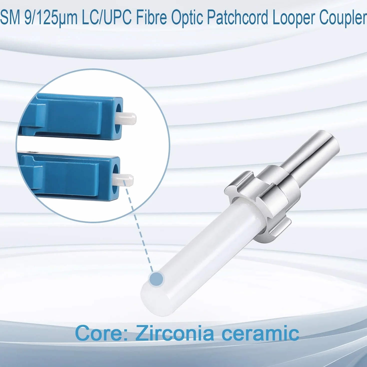 QIANRENON LC jednomodowy adapter światłowodowy typu loop back SM 9/125μm LC/UPC Patchcord Looper sprzęgło Duplex wtyczka testowa do sieci i testu kabli