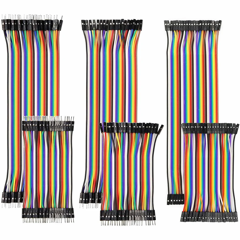 Zestaw 240 sztuk kabli typu Jumper Kit 10 cm i 20 cm męski, męski na męski, dla kobiet i mężczyzn, do Arduino