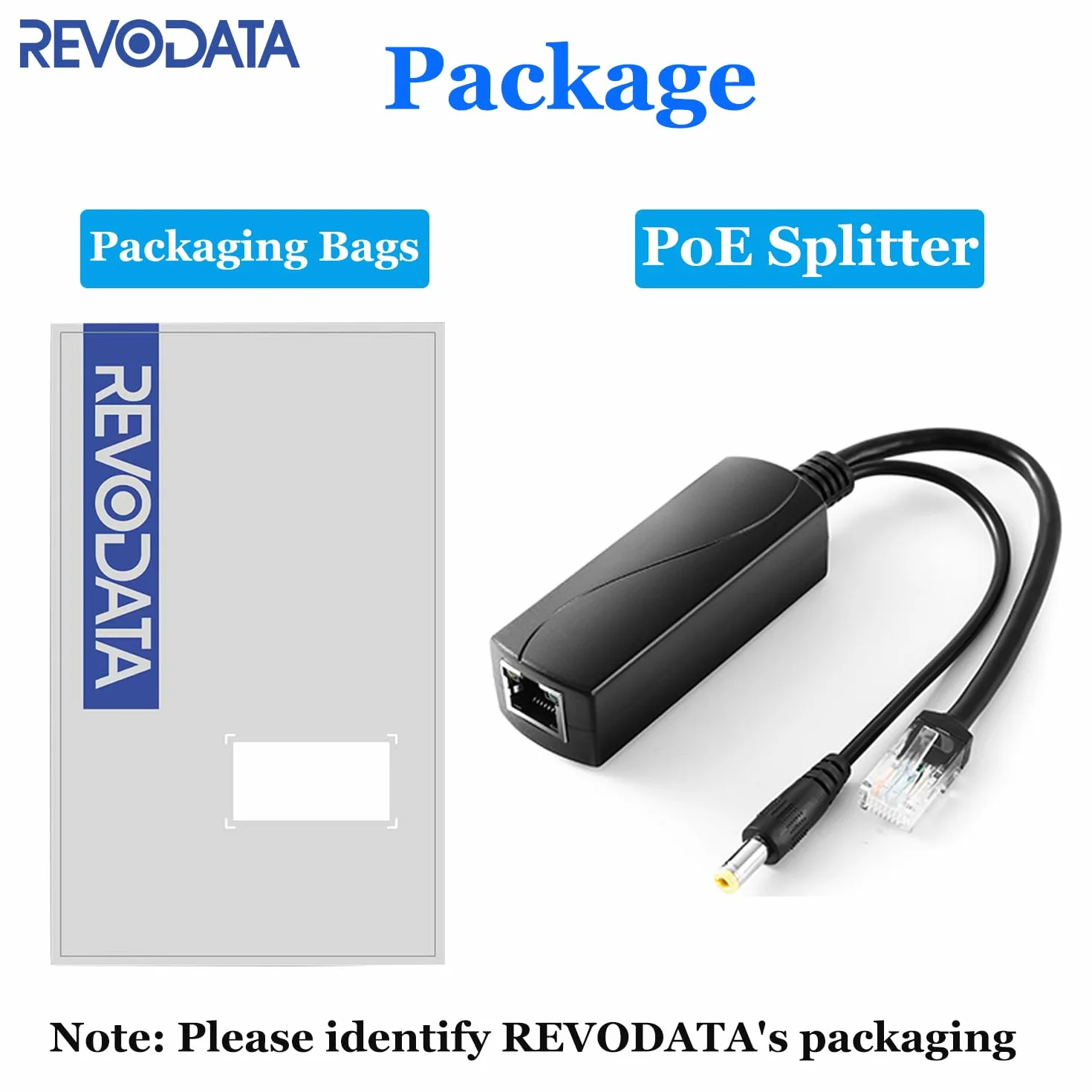 Rozdzielacz PoE Gigabit 36 W 12 V/3 A, DC 5,5 x 2,1 mm wtyczka PoE do DC 12 V/3 A, Gigabit Ethernet odpowiada IEEE802.3ft, Plug and Play (PS5712BG)