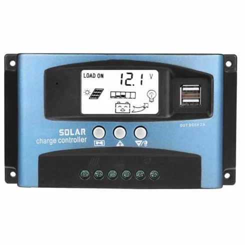 Kontroler ładowania słonecznego MPPT 40A 50A 60A 100A Kontroler panelu słonecznego Kontroler ładowania baterii Podwójne połączenie USB Uziemienie ujemne z wyświetlaczem LCD 12V 24V (40A)