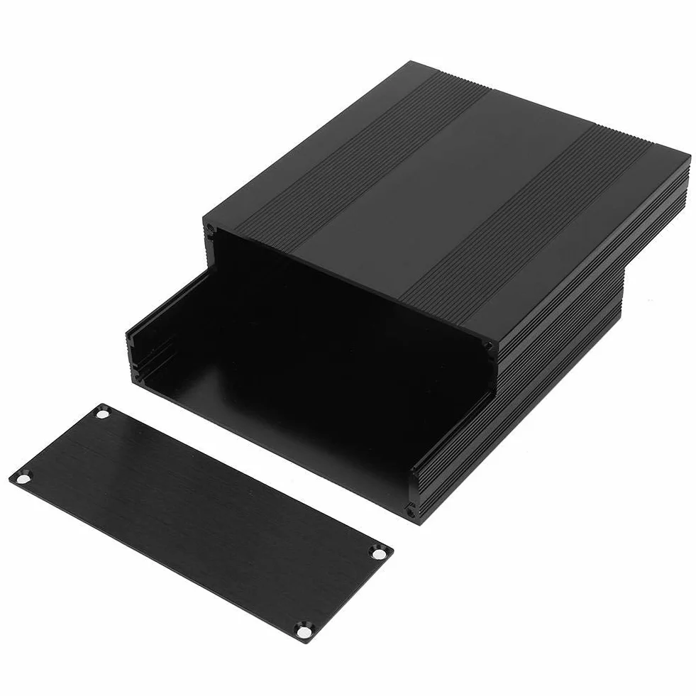 Obudowa aluminiowa czarna do projektu elektronicznego DIY dzielona