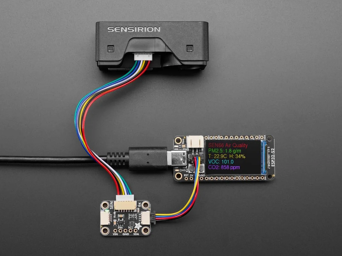 Adafruit SEN6x Breakout Board do Sensirion SEN66, STEMMA QT/Qwiic, 6331