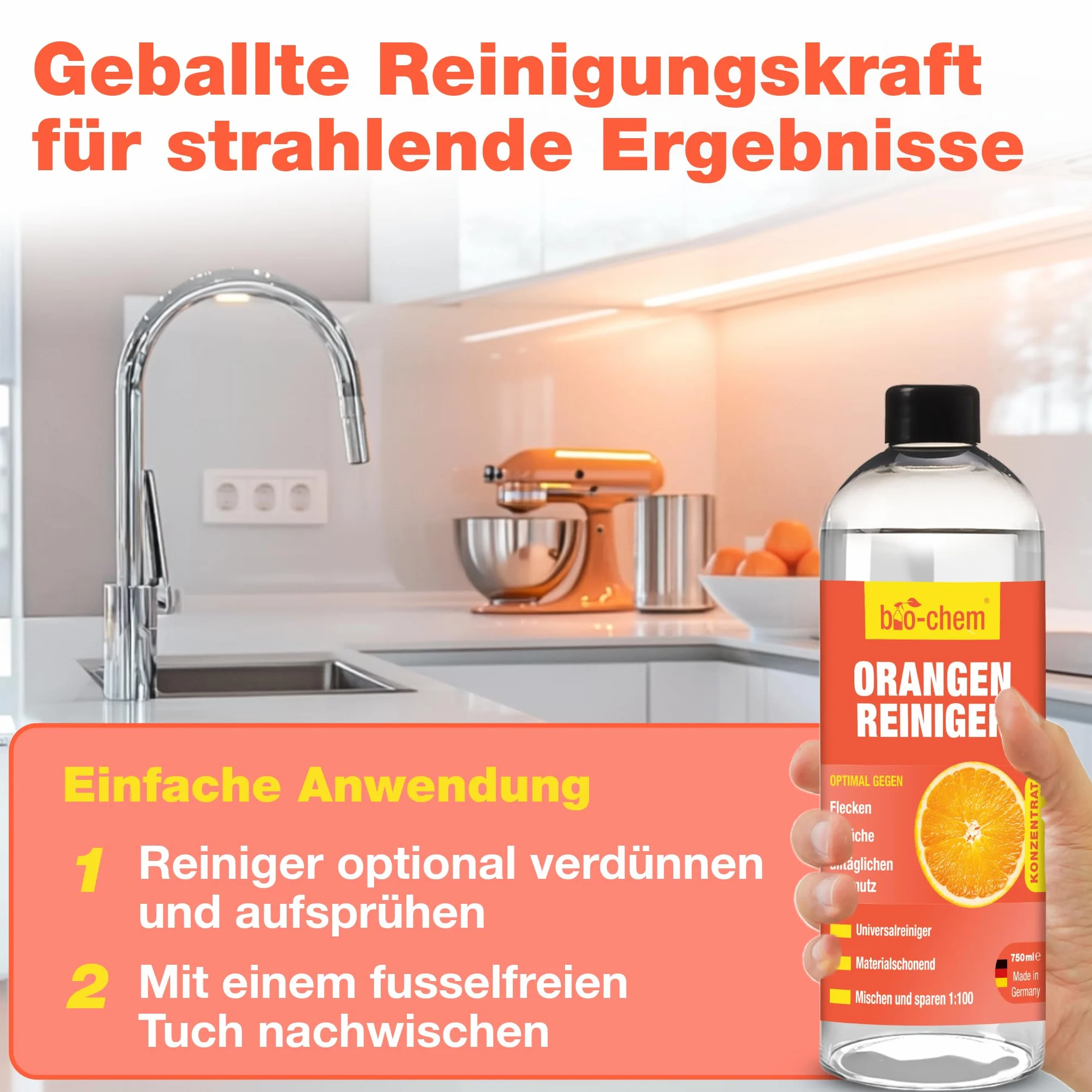 bio-chem Koncentrat do czyszczenia pomarańczy 750 ml uniwersalny środek czyszczący