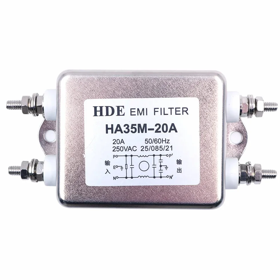 Jednofazowy filtr liniowy EMI HA35M-20A, 220V, 20A